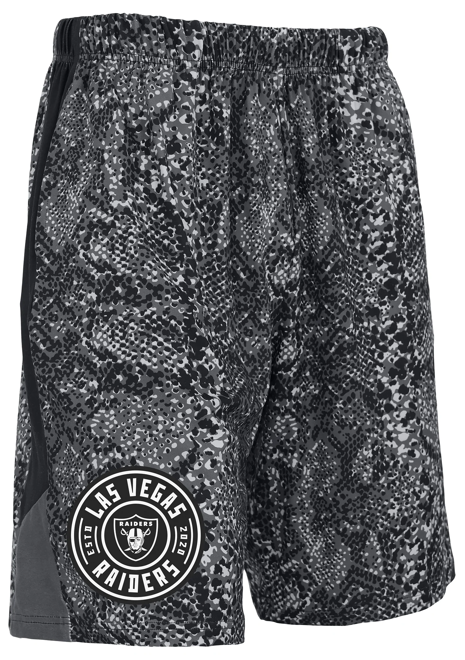 Zubaz NFL Men's 9in Tonal Post Football Shorts, Las Vegas Raiders