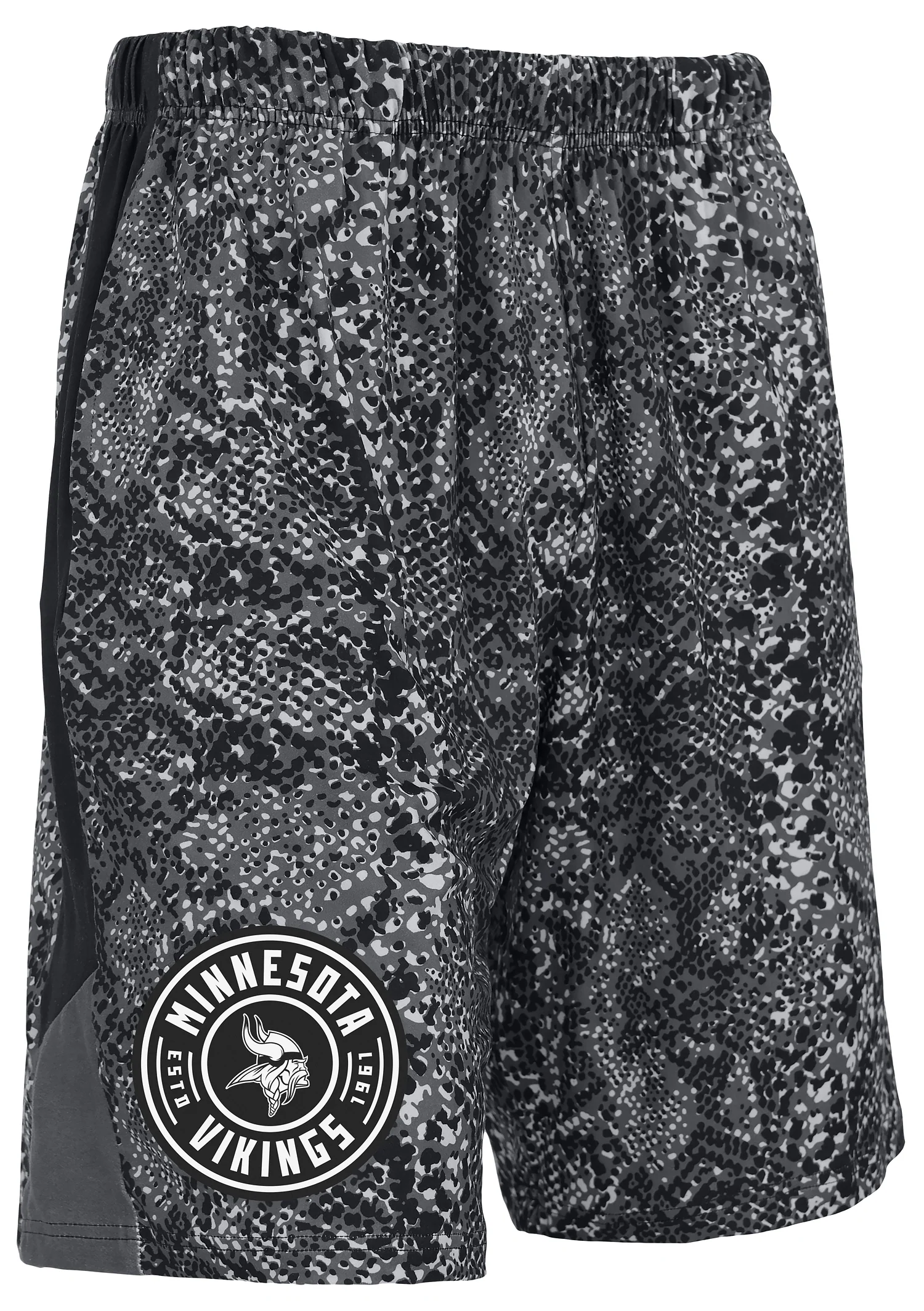 Zubaz NFL Men's 9in Tonal Post Football Shorts, Minnesota Vikings