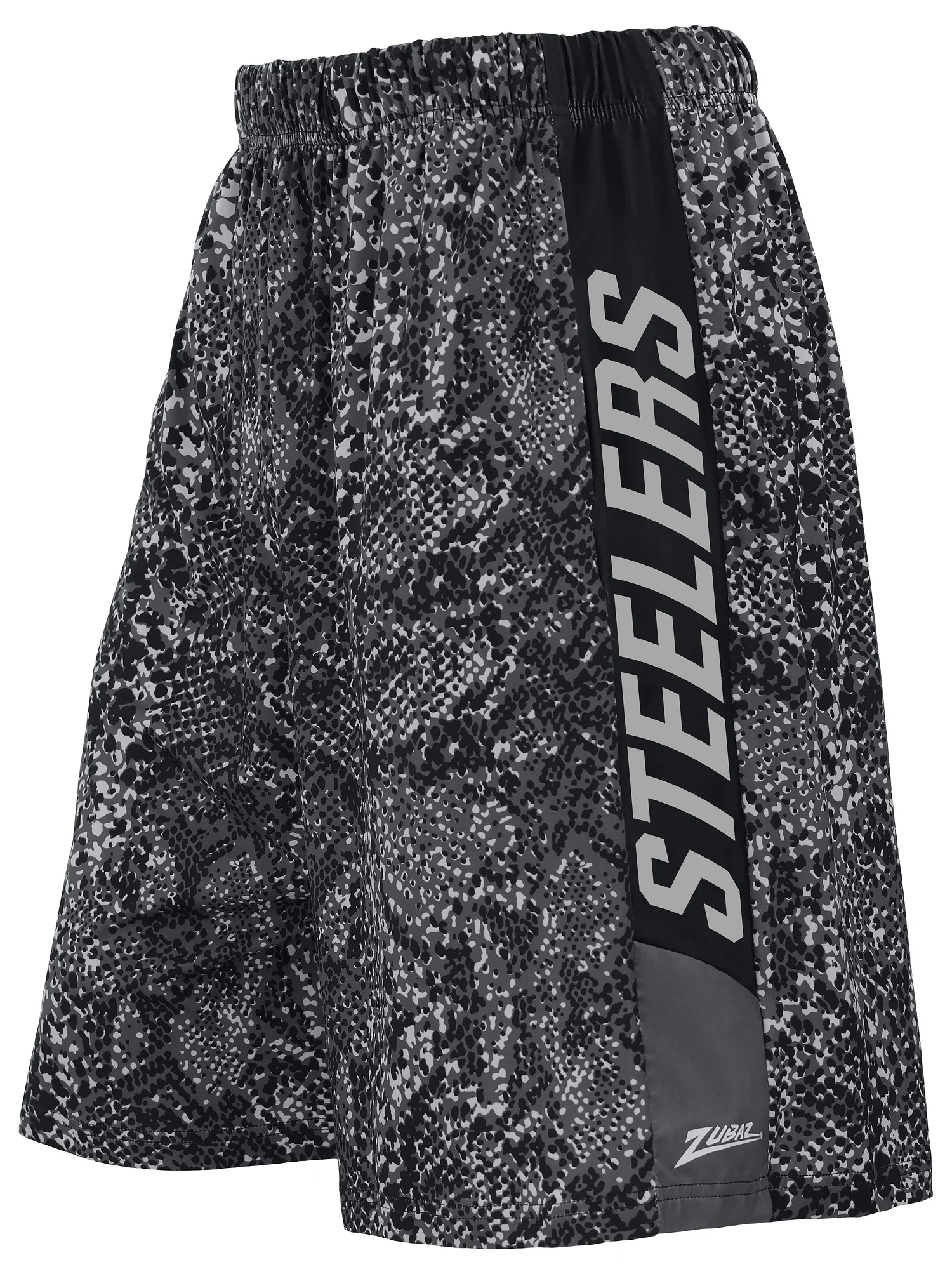 Zubaz NFL Men's 9in Tonal Post Football Shorts, Pittsburgh Steelers - Image 2