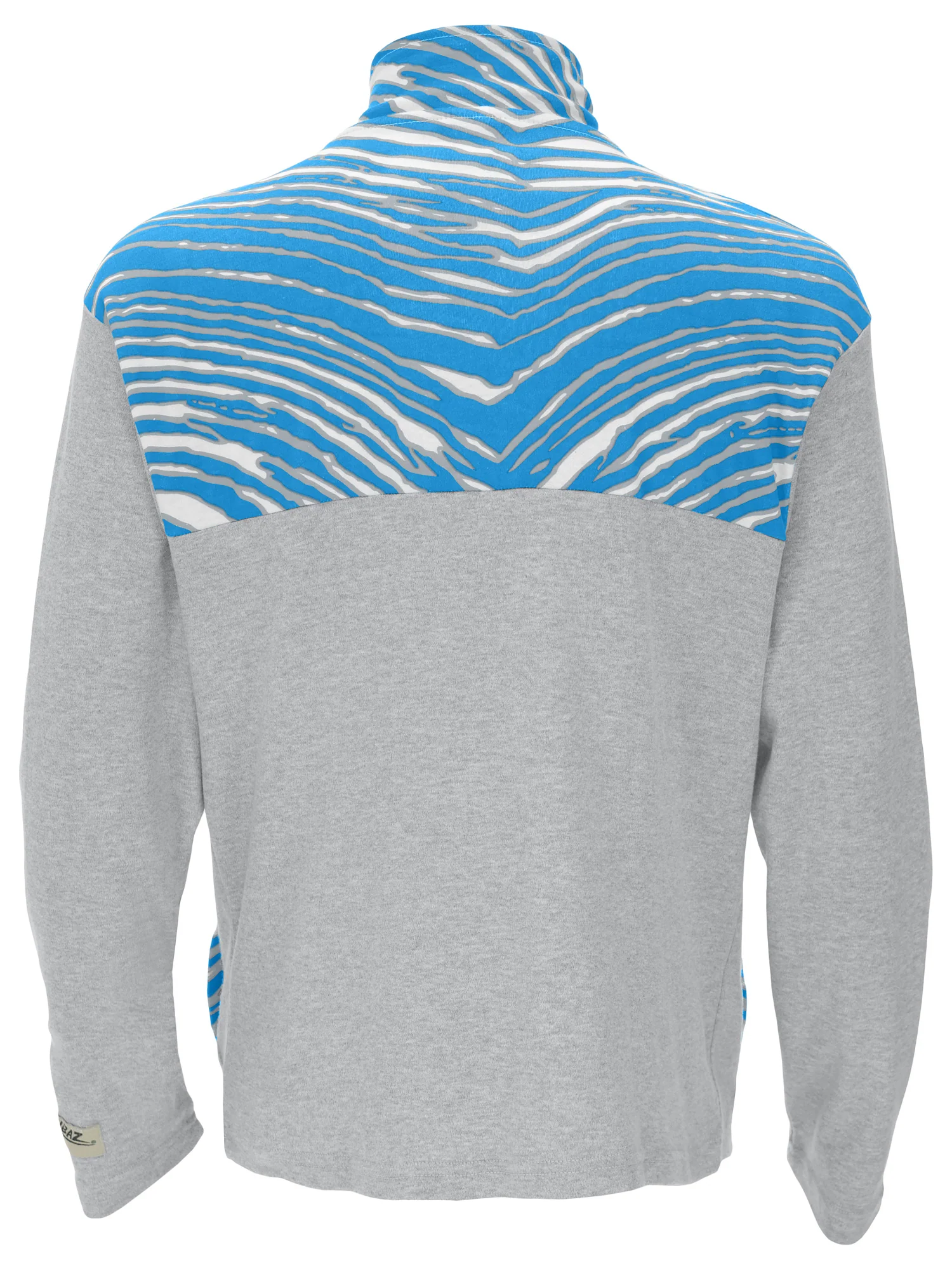 Zubaz NFL Quarter Zip with 3 Color Zebra Yoke and Collar, DETROIT LIONS - Image 3