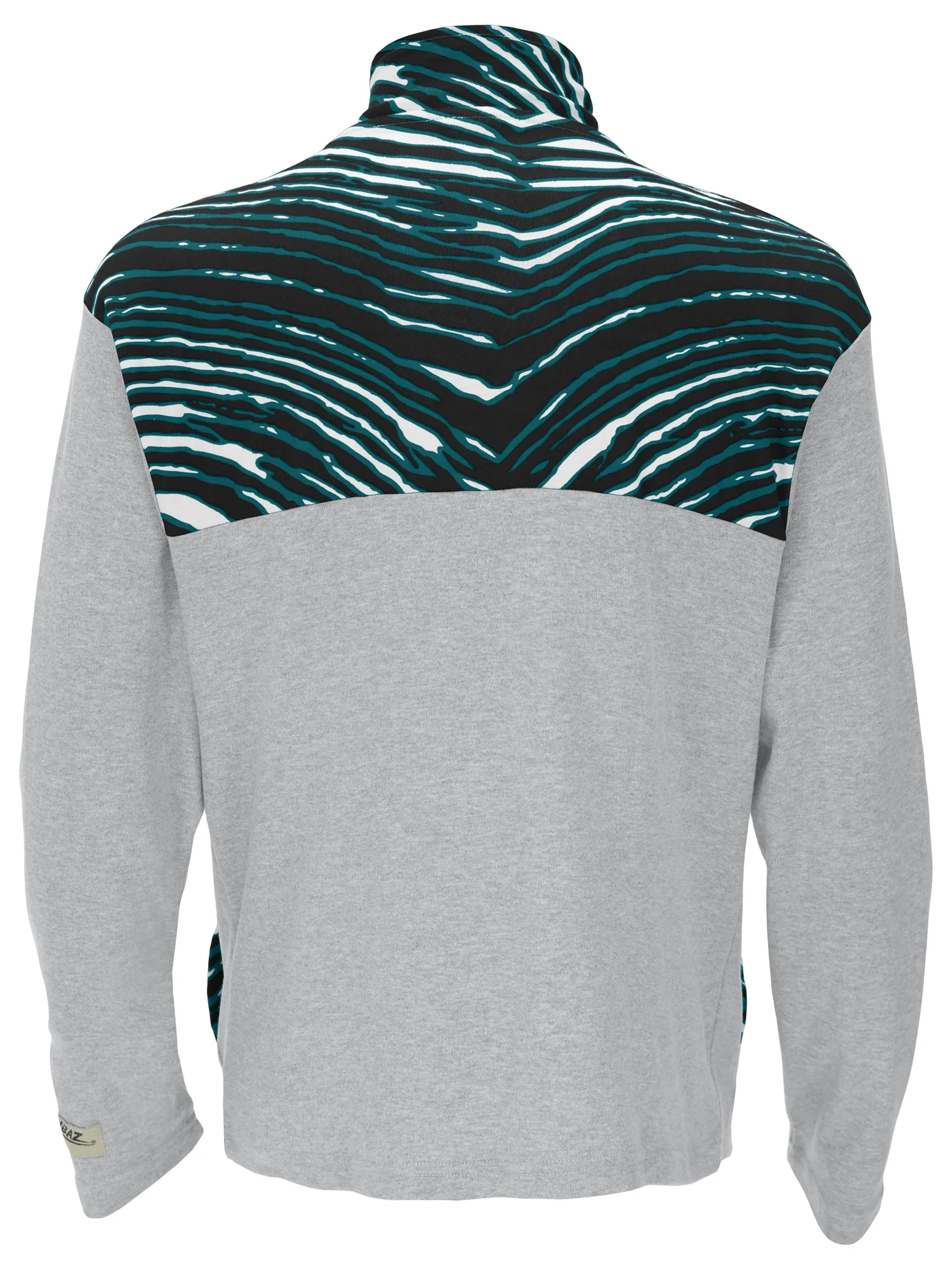 Zubaz NFL Quarter Zip with 3 Color Zebra Yoke and Collar, PHILADELPHIA EAGLES - Image 3