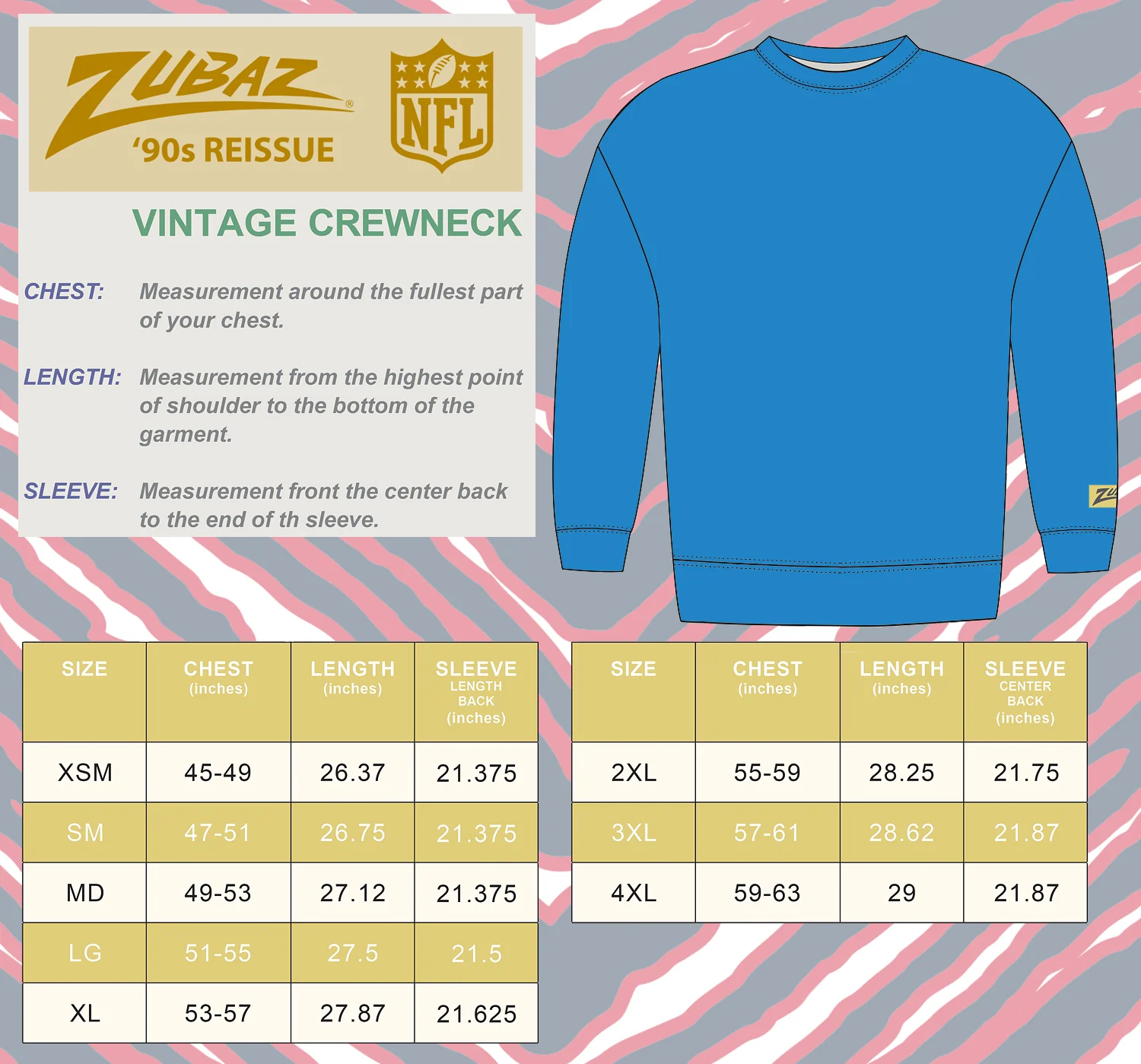 Zubaz NFL UNISEX 90s Helmet Drop Shoulder Crewneck -Off White, GREEN BAY PACKERS - Image 6