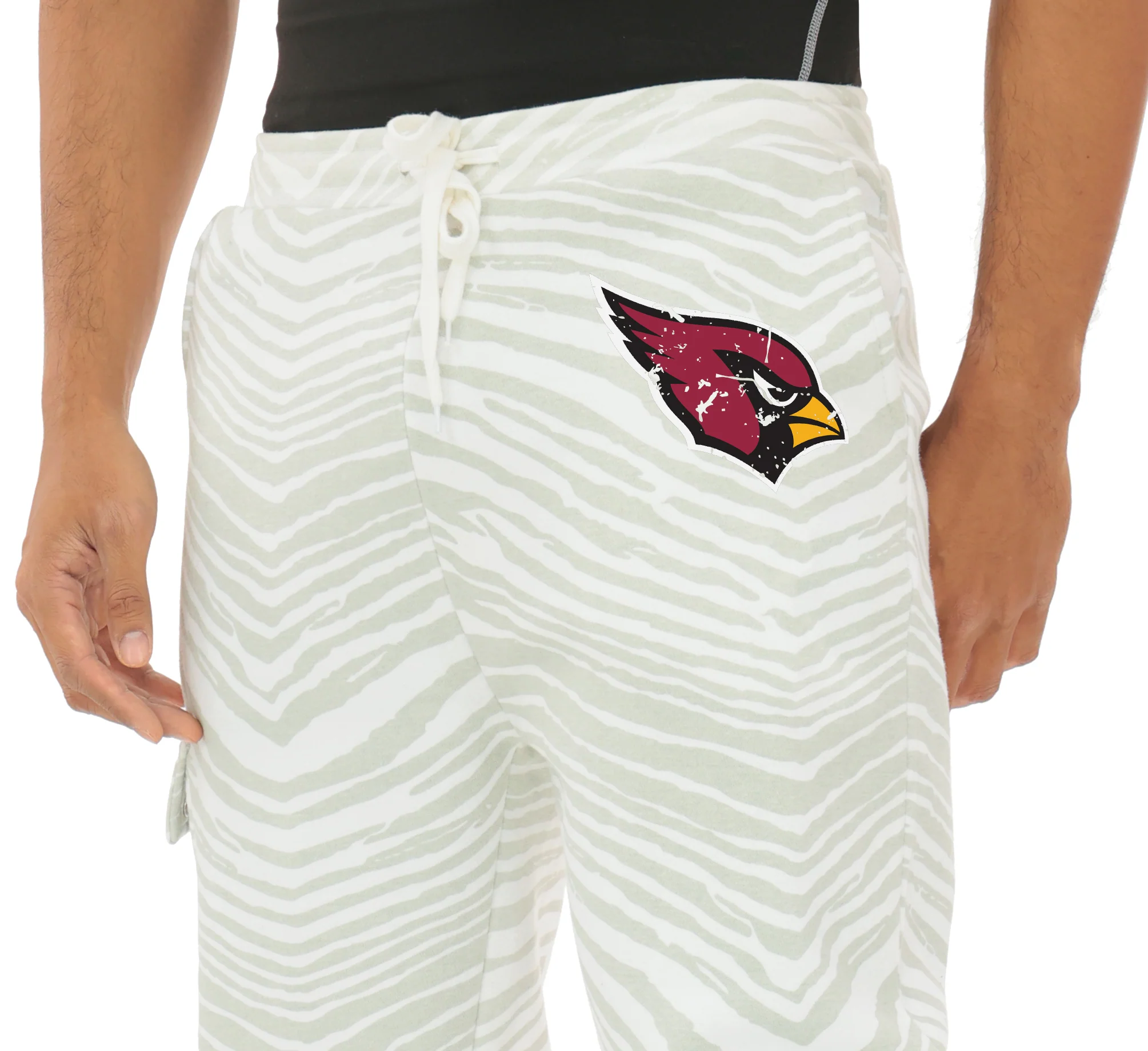Zubaz NFL UNISEX 90s Team Cargo Joggers - Zebra 2 Color, ARIZONA CARDINALS - Image 2