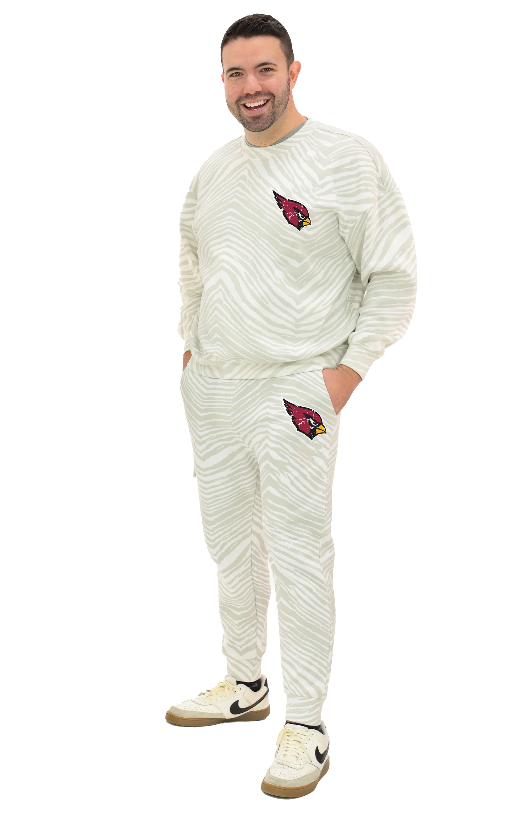 Zubaz NFL UNISEX 90s Team Cargo Joggers - Zebra 2 Color, ARIZONA CARDINALS - Image 3