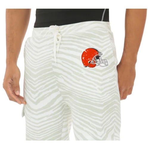 Zubaz NFL UNISEX 90s Team Cargo Joggers - Zebra 2 Color, CLEVELAND BROWNS - Image 2