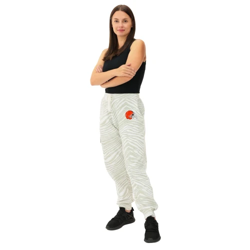Zubaz NFL UNISEX 90s Team Cargo Joggers - Zebra 2 Color, CLEVELAND BROWNS - Image 4