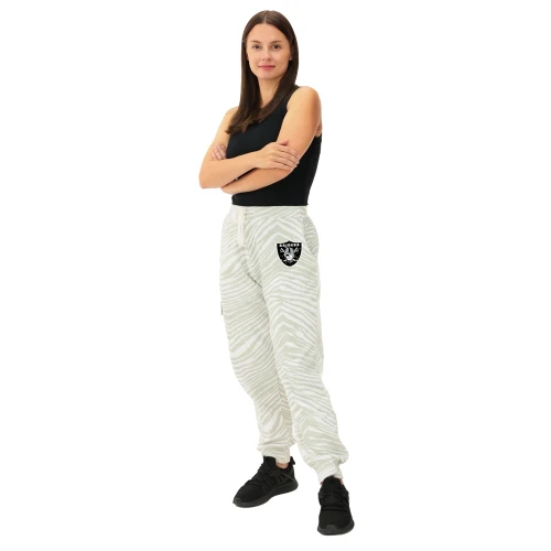 Zubaz NFL UNISEX 90s Team Cargo Joggers - Zebra 2 Color, LAS VEGAS RAIDERS - Image 4