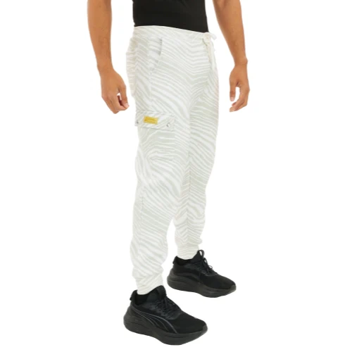 Zubaz NFL UNISEX 90s Team Cargo Joggers - Zebra 2 Color, LAS VEGAS RAIDERS - Image 5