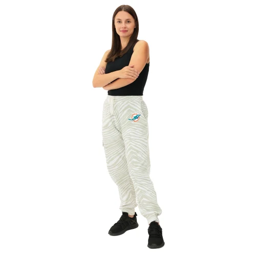 Zubaz NFL UNISEX 90s Team Cargo Joggers - Zebra 2 Color, MIAMI DOLPHINS - Image 4