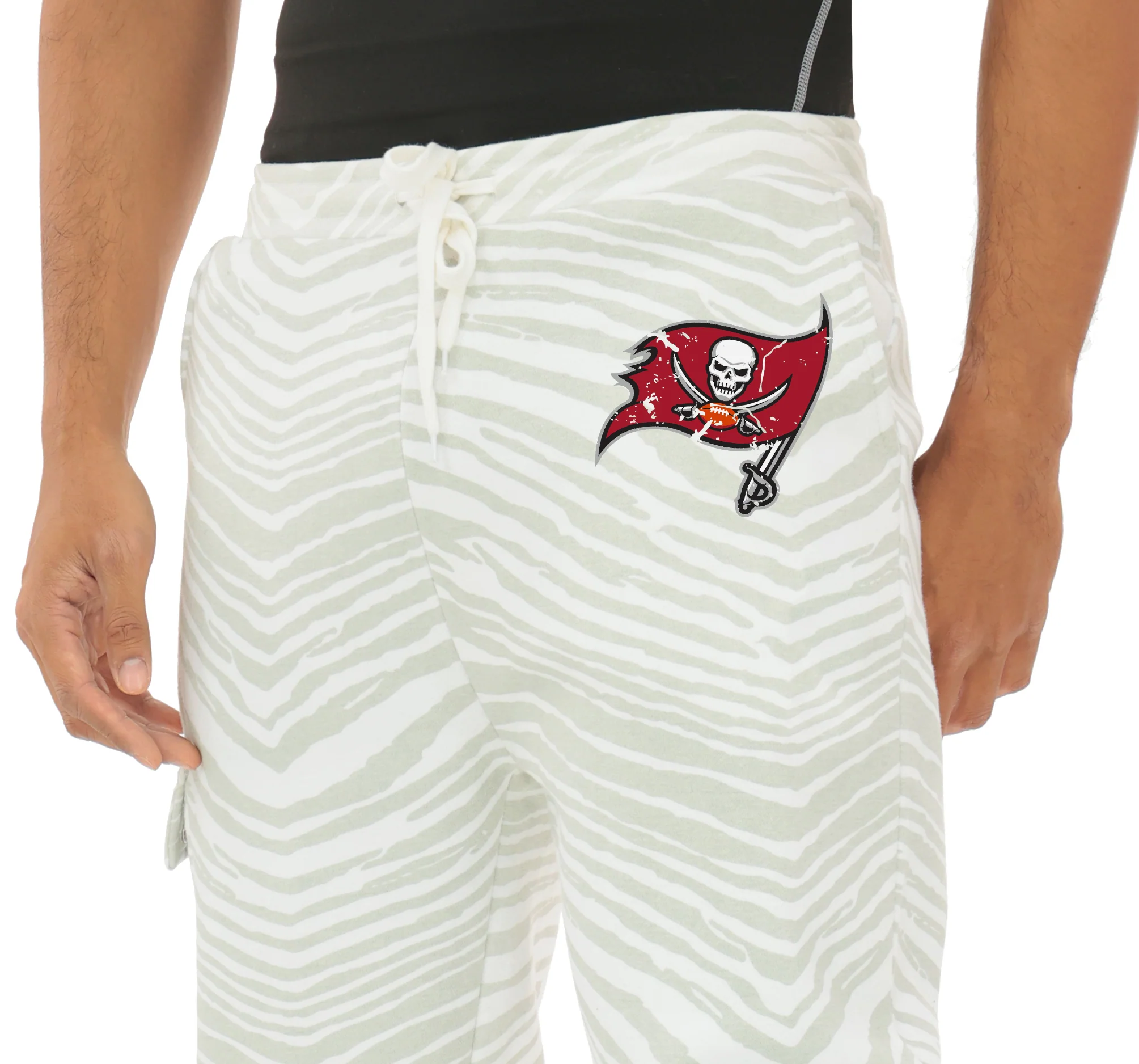 Zubaz NFL UNISEX 90s Team Cargo Joggers - Zebra 2 Color, TAMPA BAY BUCCANEERS - Image 17