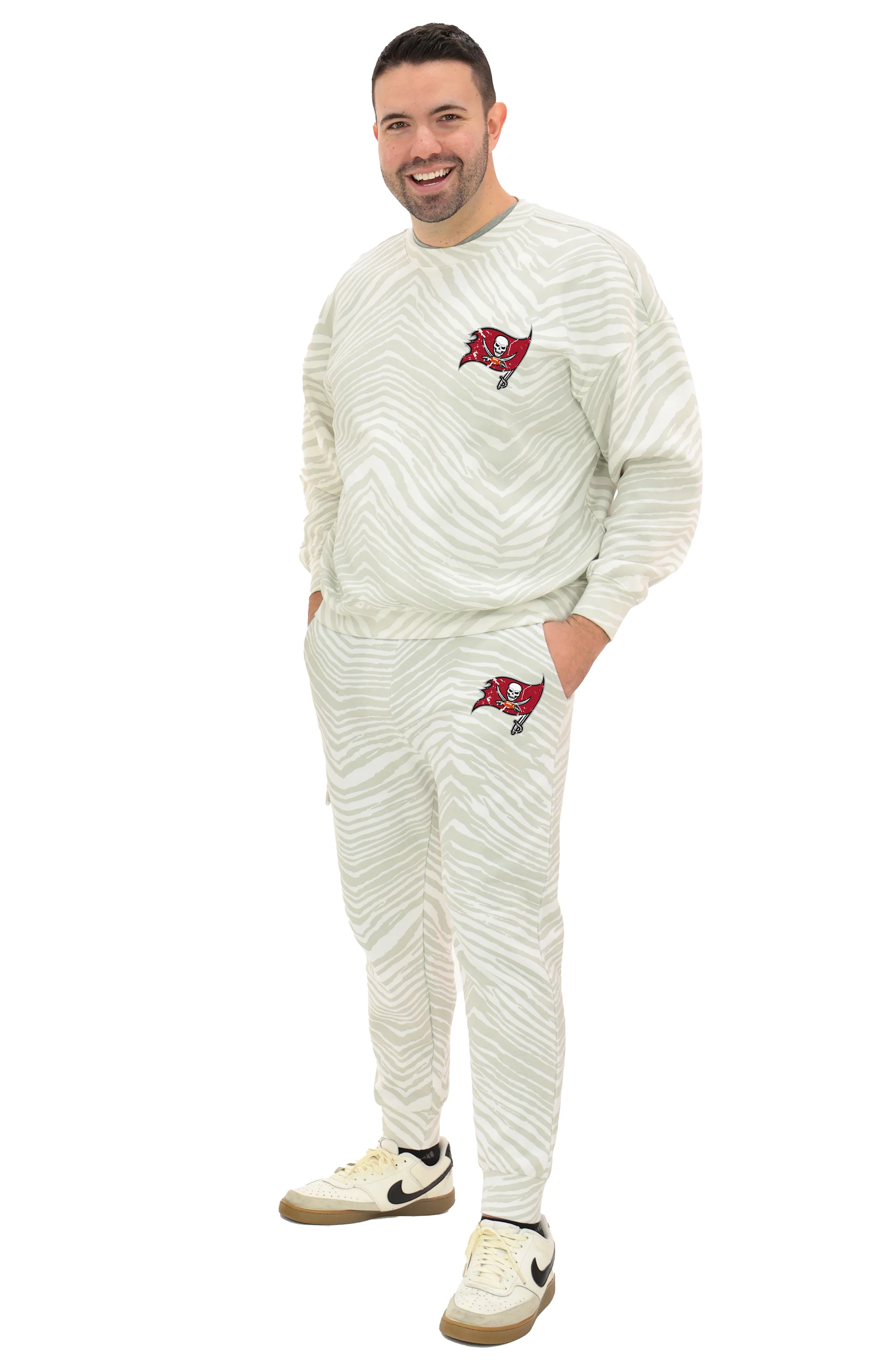 Zubaz NFL UNISEX 90s Team Cargo Joggers - Zebra 2 Color, TAMPA BAY BUCCANEERS - Image 18
