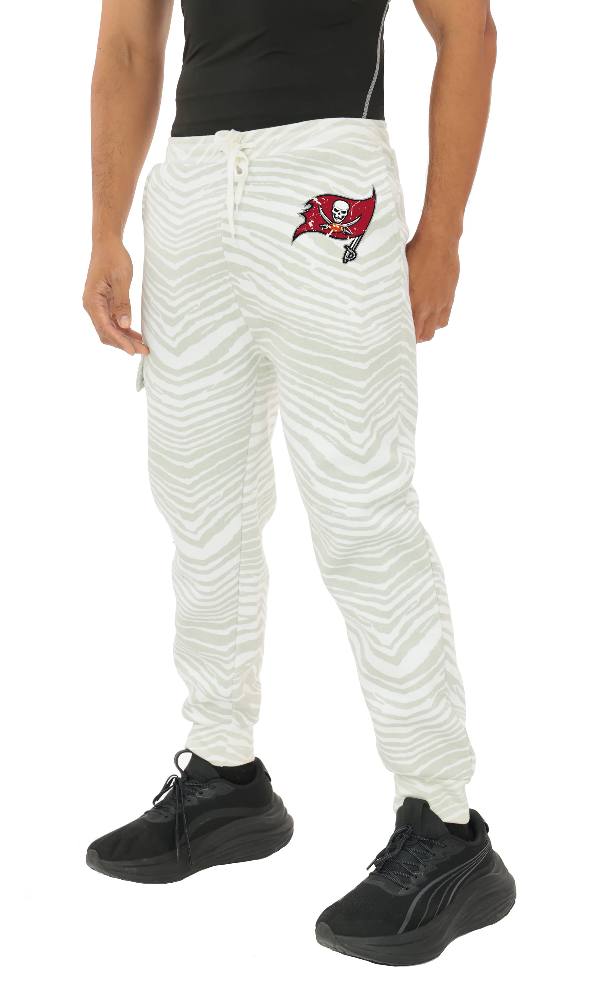 Zubaz NFL UNISEX 90s Team Cargo Joggers - Zebra 2 Color, TAMPA BAY BUCCANEERS - Image 40