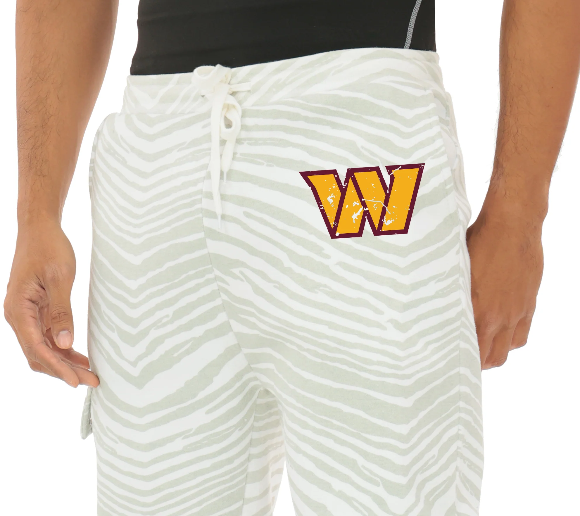 Zubaz NFL  UNISEX 90s Team Cargo Joggers - Zebra 2 Color, WASHINGTON COMMANDERS - Image 41