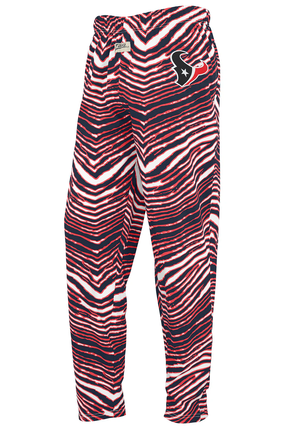 Zubaz NFL UNISEX Z88 3 Color Zebra Direct Embroidered Logo Pants, Houston Texans