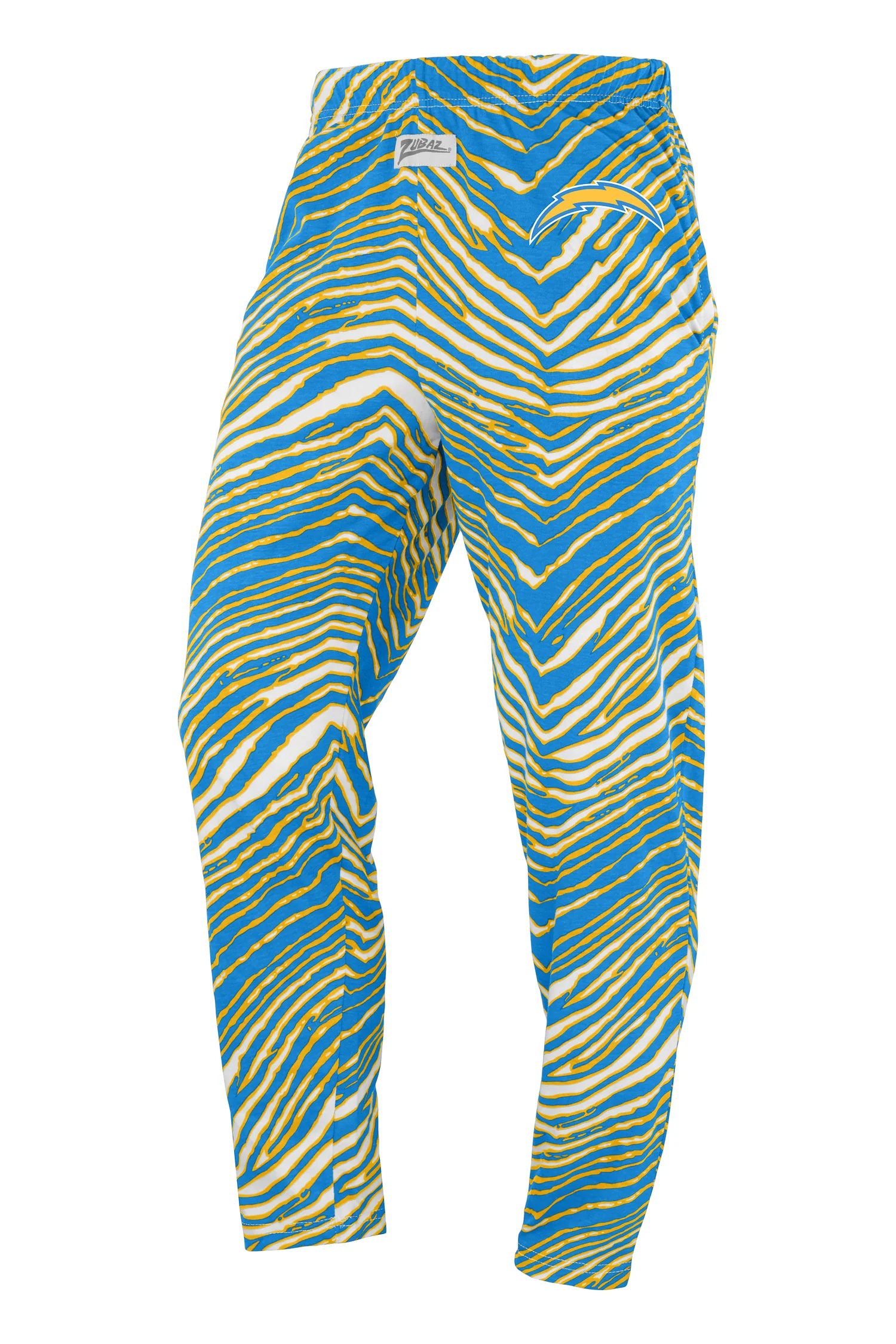 Zubaz NFL UNISEX Z88 3 Color Zebra Direct Embroidered Logo Pants, LOS ANGELES CHARGERS