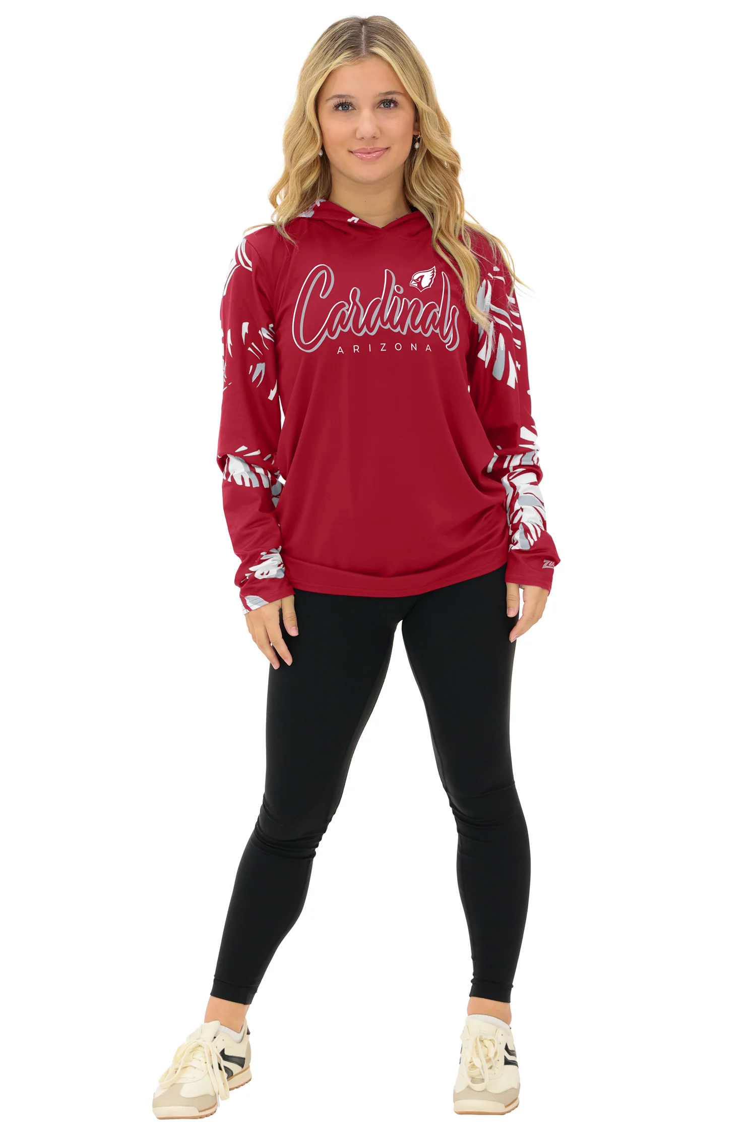 Zubaz NFL WOMEN Casual Script Leaf Accent Lightweight Hoodie, ARIZONA CARDINALS - Image 21