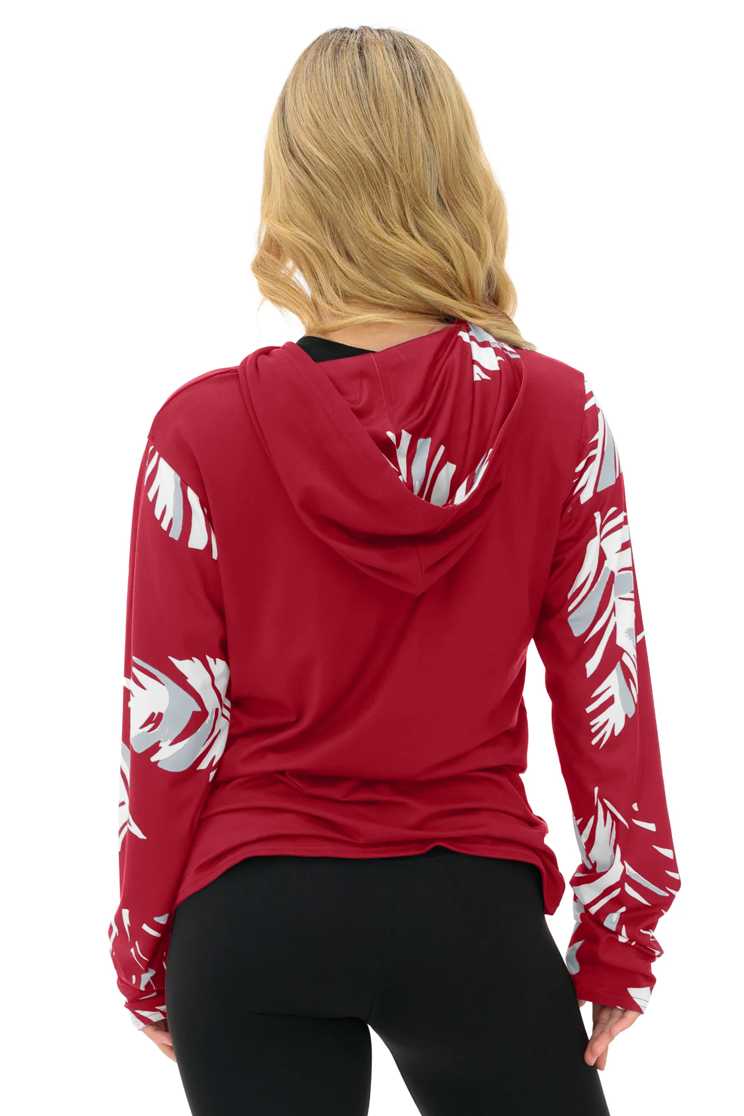 Zubaz NFL WOMEN Casual Script Leaf Accent Lightweight Hoodie, ARIZONA CARDINALS - Image 29