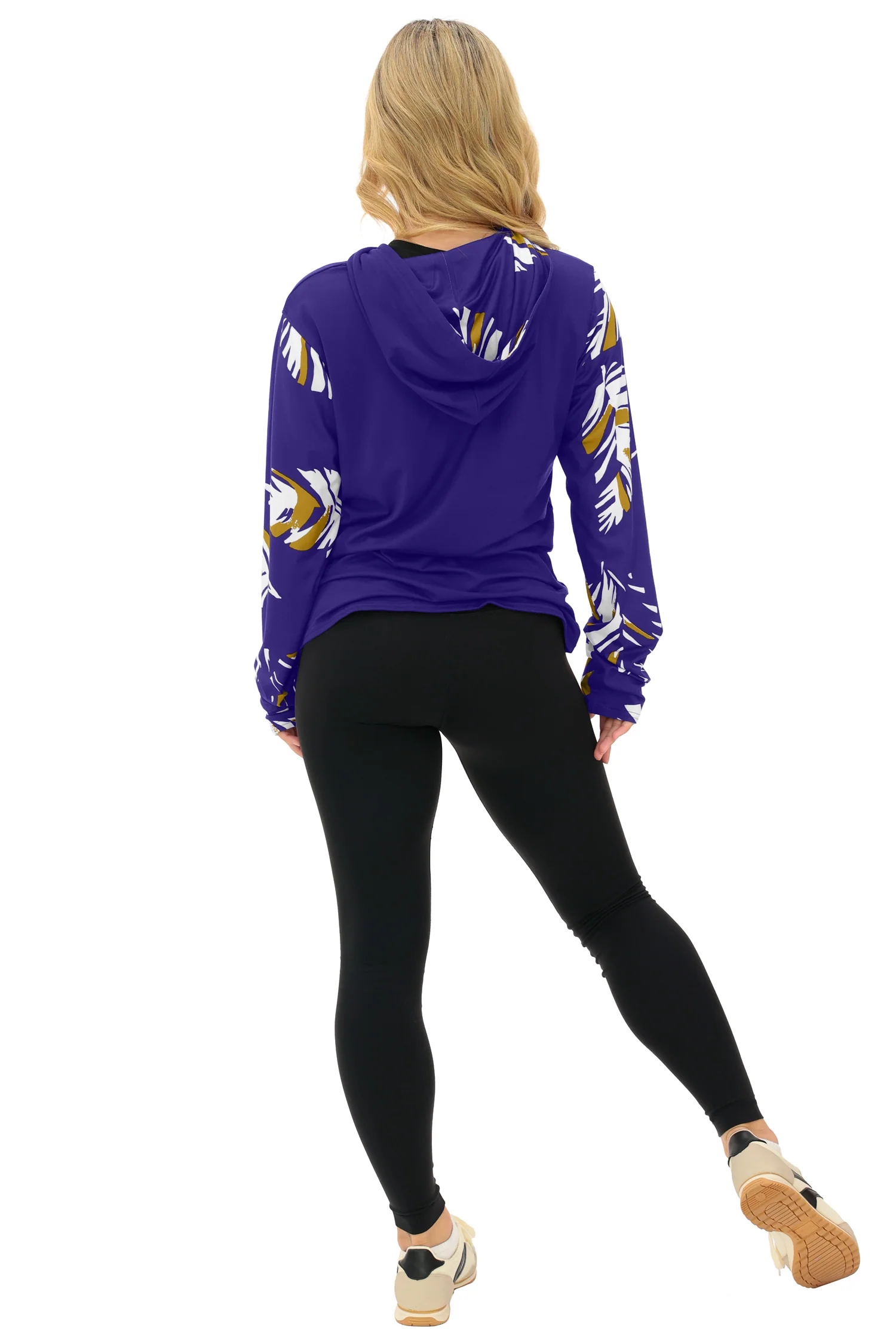 Zubaz NFL WOMEN Casual Script Leaf Accent Lightweight Hoodie, BALTIMORE RAVENS - Image 22