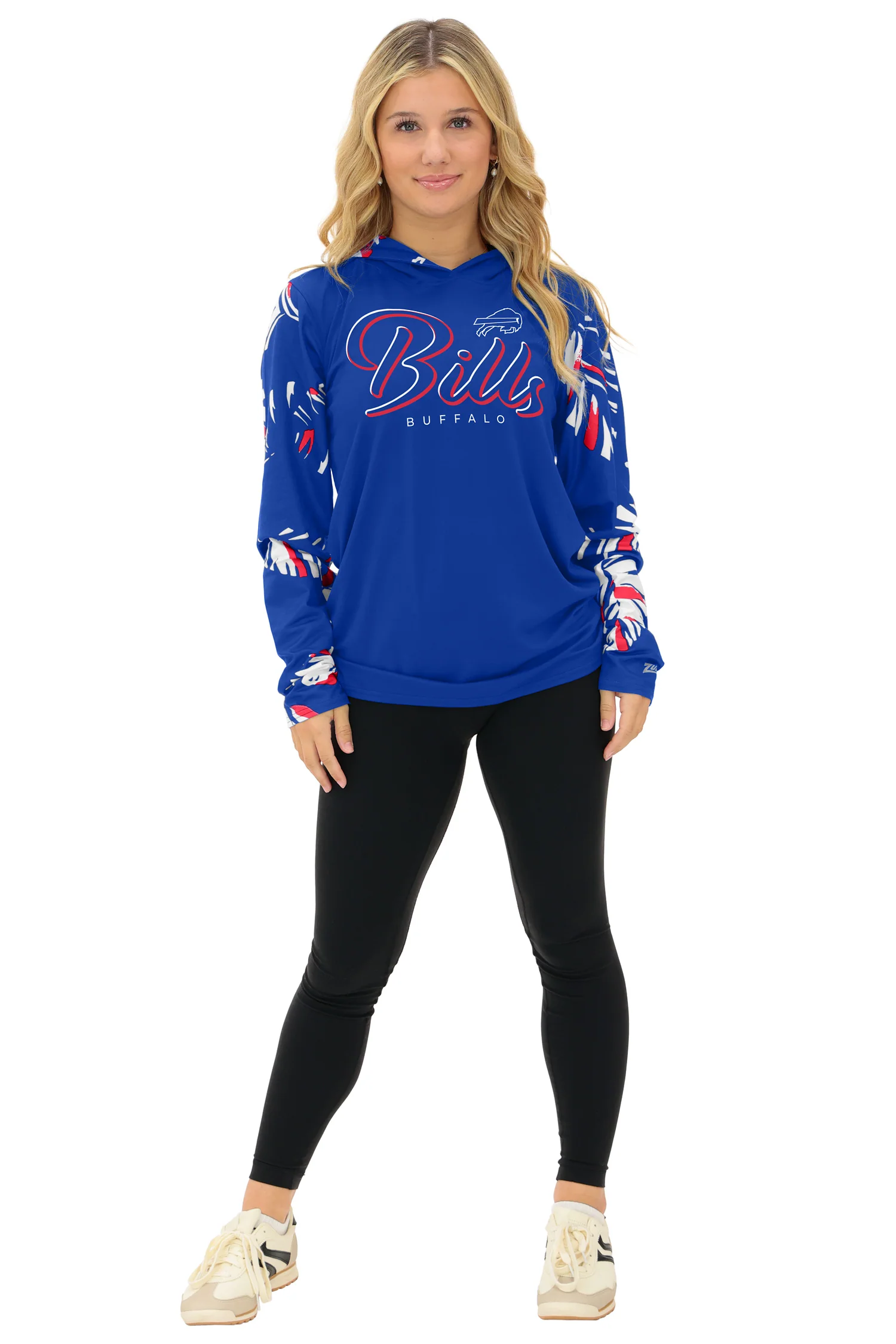 Zubaz NFL WOMEN Casual Script Leaf Accent Lightweight Hoodie, BUFFALO BILLS - Image 21