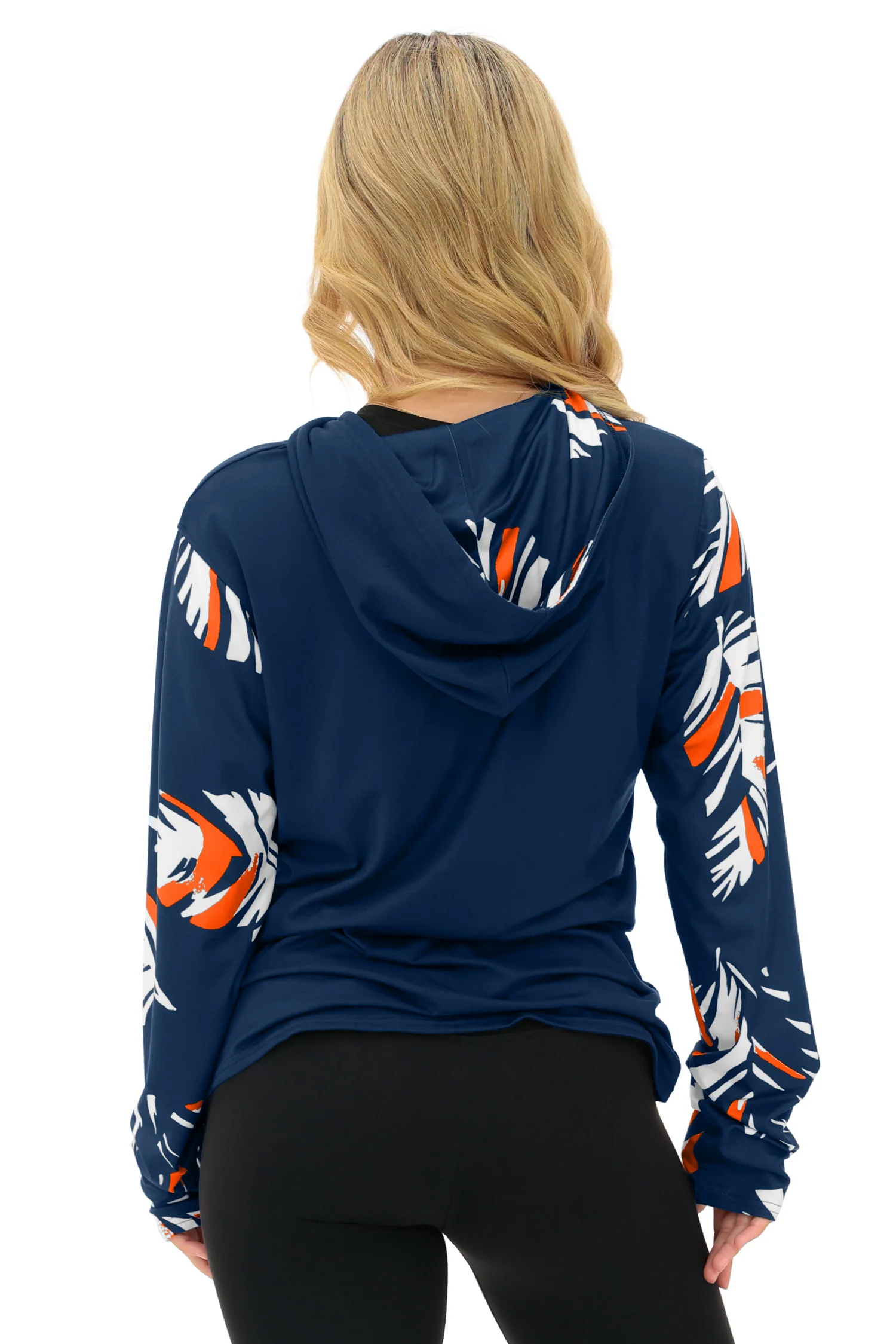 Zubaz NFL WOMEN Casual Script Leaf Accent Lightweight Hoodie, CHICAGO BEARS - Image 34