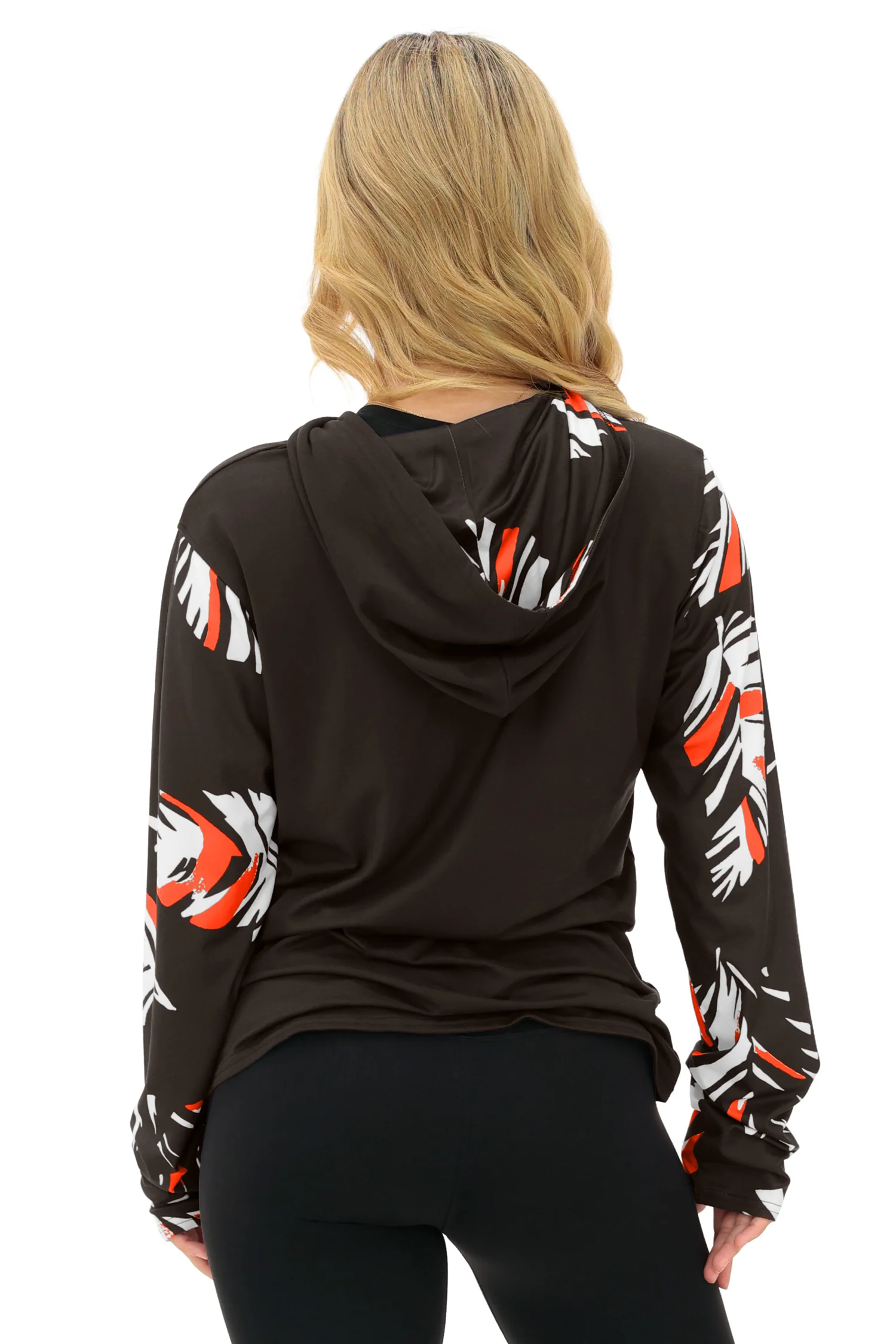 Zubaz NFL WOMEN Casual Script Leaf Accent Lightweight Hoodie, CLEVELAND BROWNS - Image 28