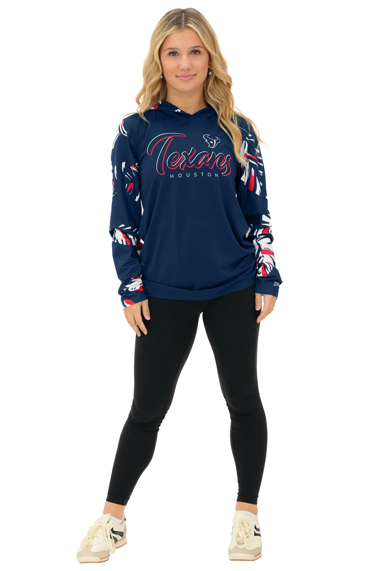 Zubaz NFL WOMEN Casual Script Leaf Accent Lightweight Hoodie, HOUSTON TEXANS - Image 20