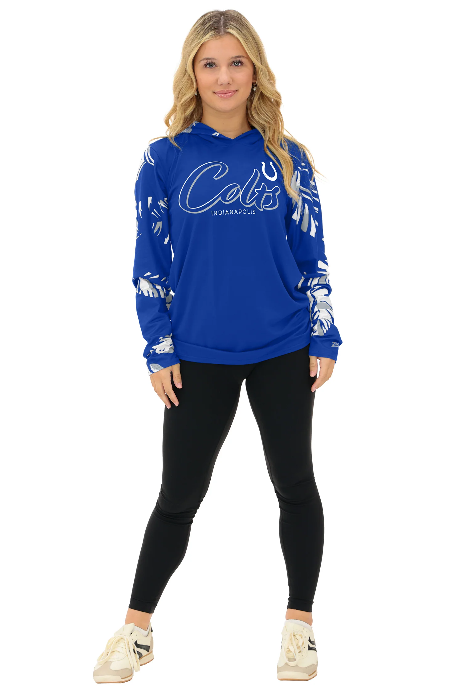 Zubaz NFL WOMEN Casual Script Leaf Accent Lightweight Hoodie, INDIANAPOLIS COLTS - Image 26