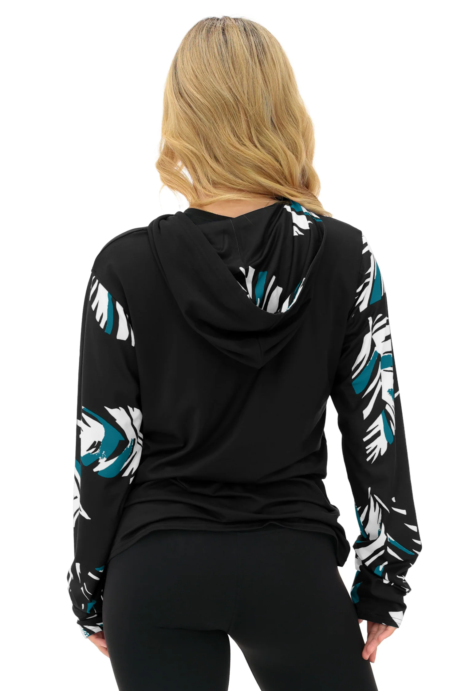 Zubaz NFL WOMEN Casual Script Leaf Accent Lightweight Hoodie, JACKSONVILLE JAGUARS - Image 22