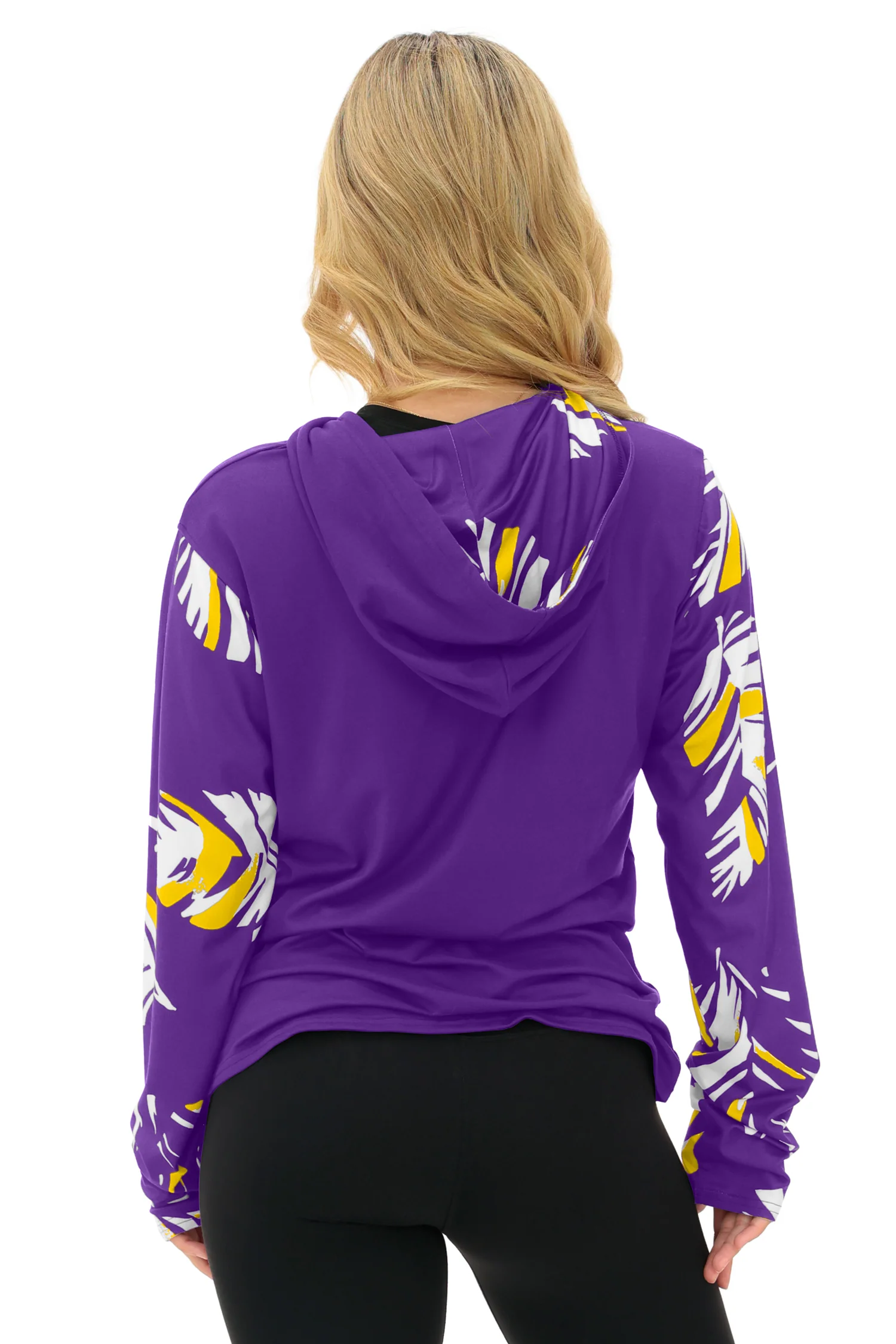 Zubaz NFL WOMEN Casual Script Leaf Accent Lightweight Hoodie, MINNESOTA VIKINGS - Image 23