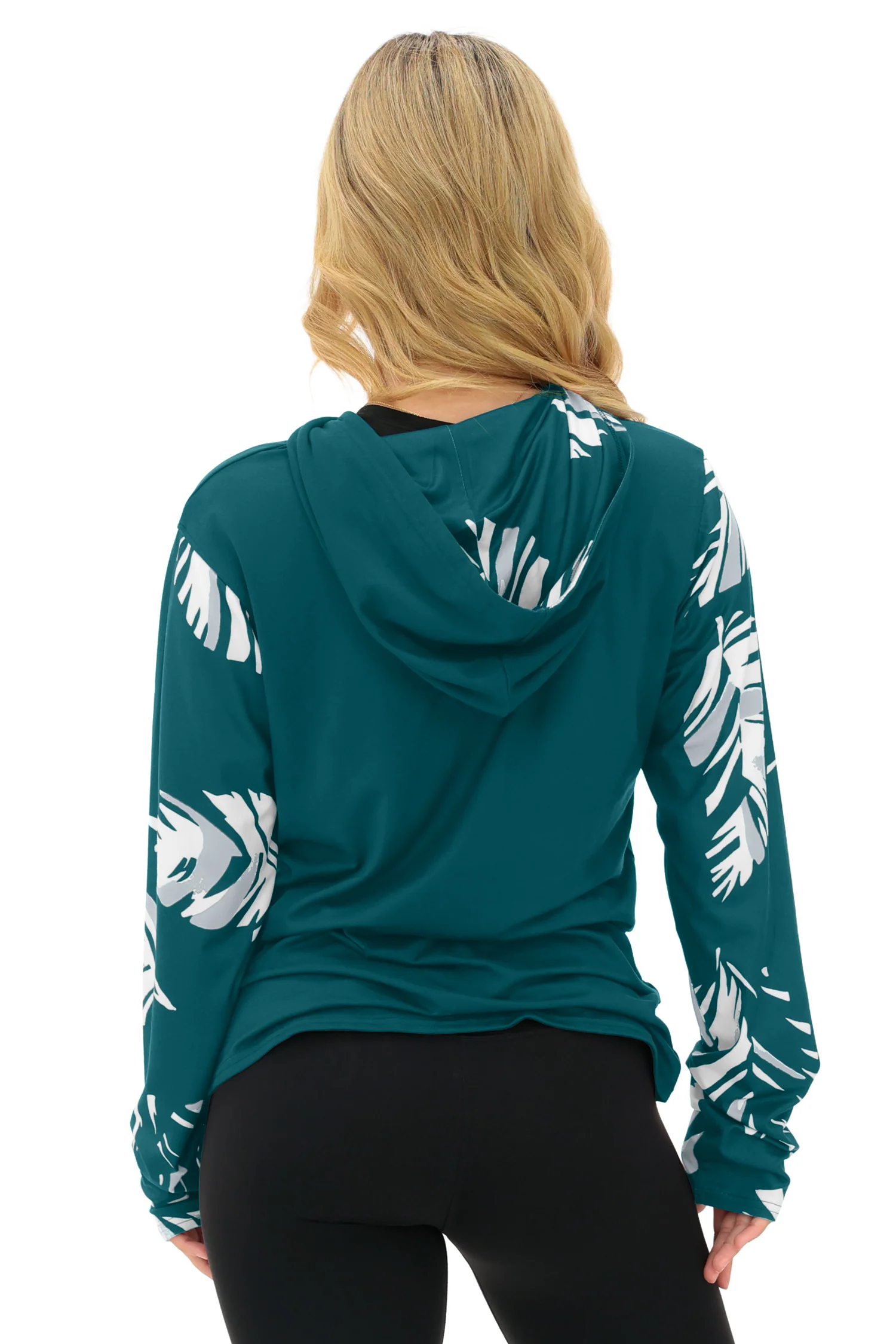 Zubaz NFL WOMEN Casual Script Leaf Accent Lightweight Hoodie, PHILADELPHIA EAGLES - Image 41