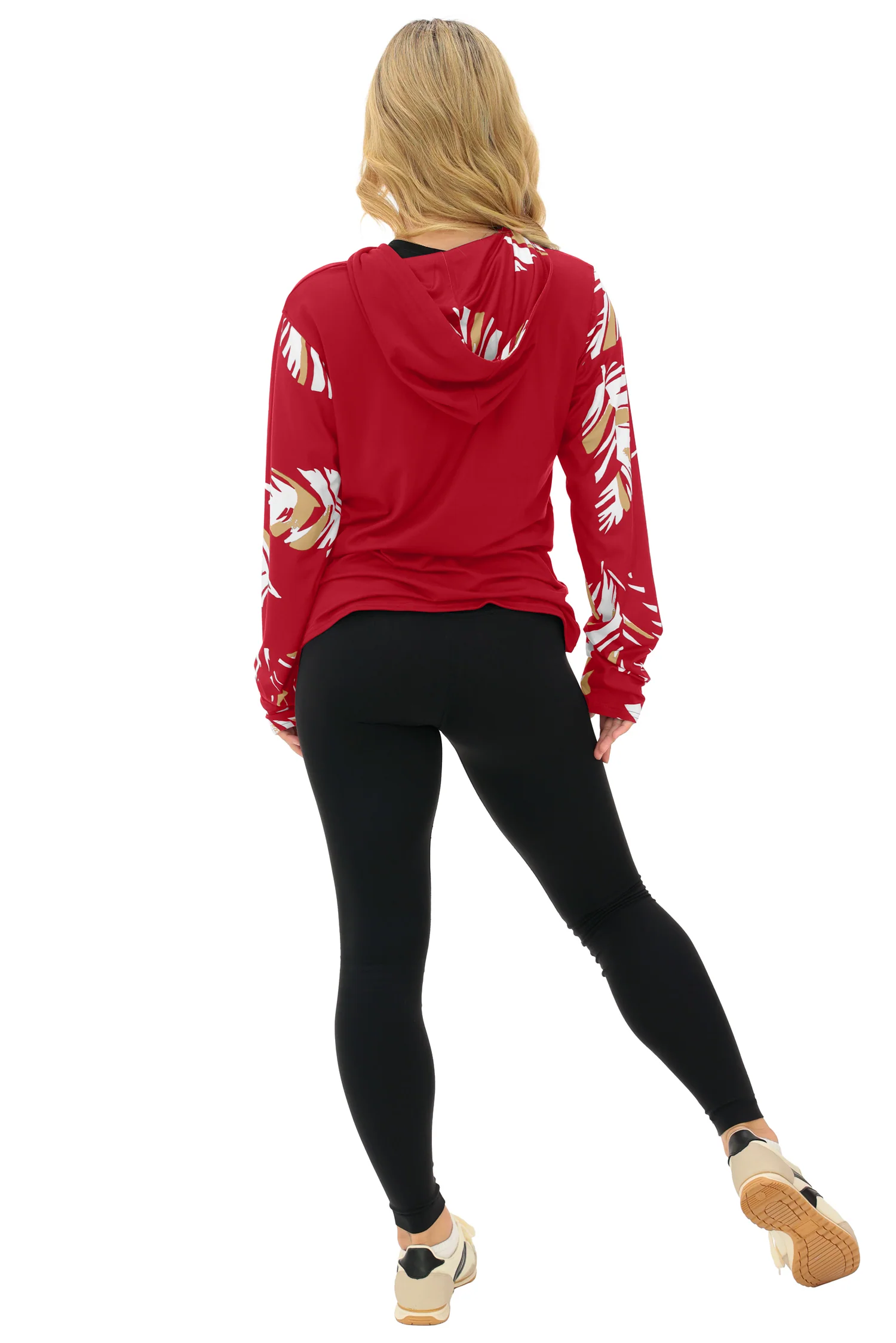 Zubaz NFL WOMEN Casual Script Leaf Accent Lightweight Hoodie, SAN FRANCISCO 49ERS - Image 28