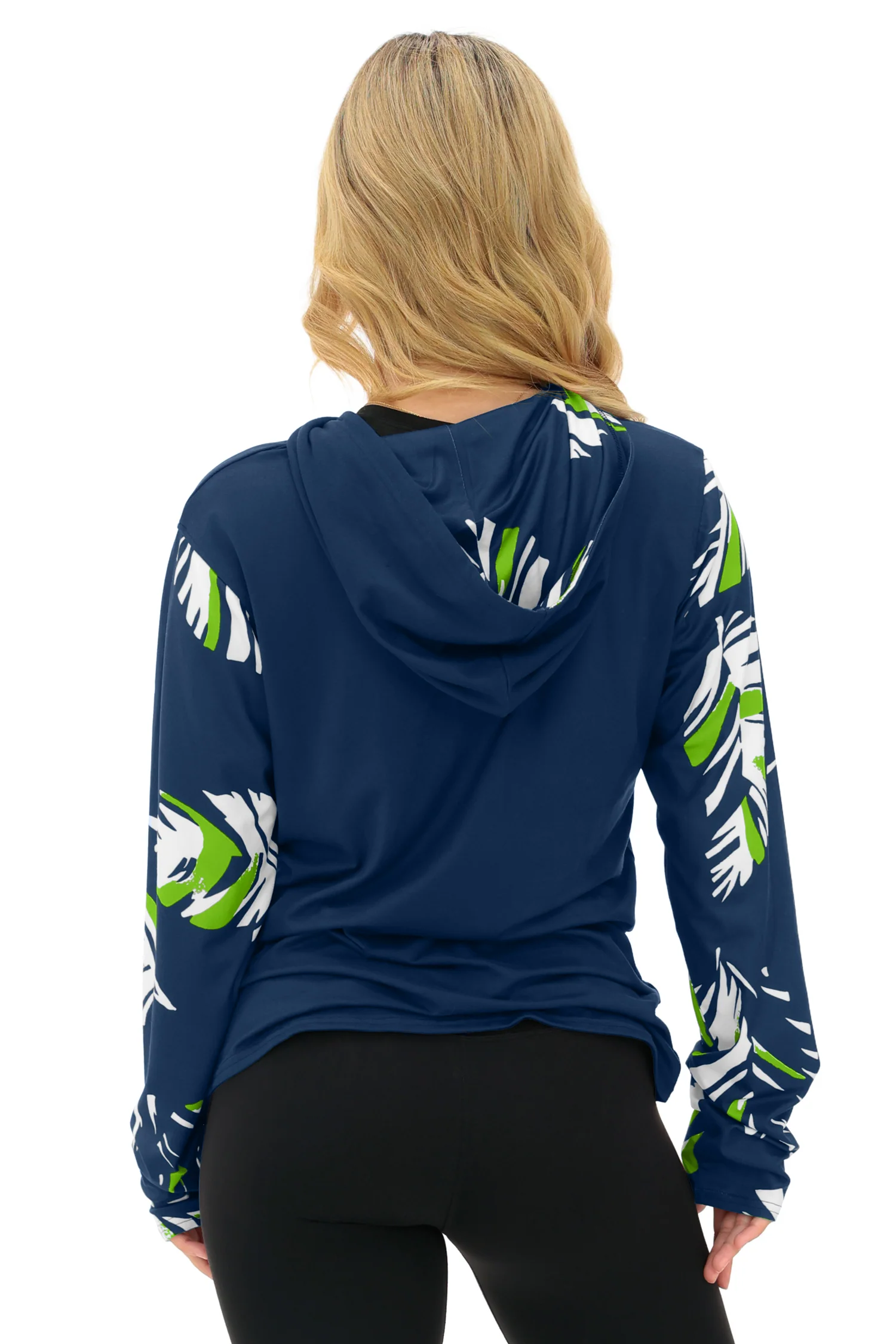 Zubaz NFL WOMEN Casual Script Leaf Accent Lightweight Hoodie, SEATTLE SEAHAWKS - Image 35