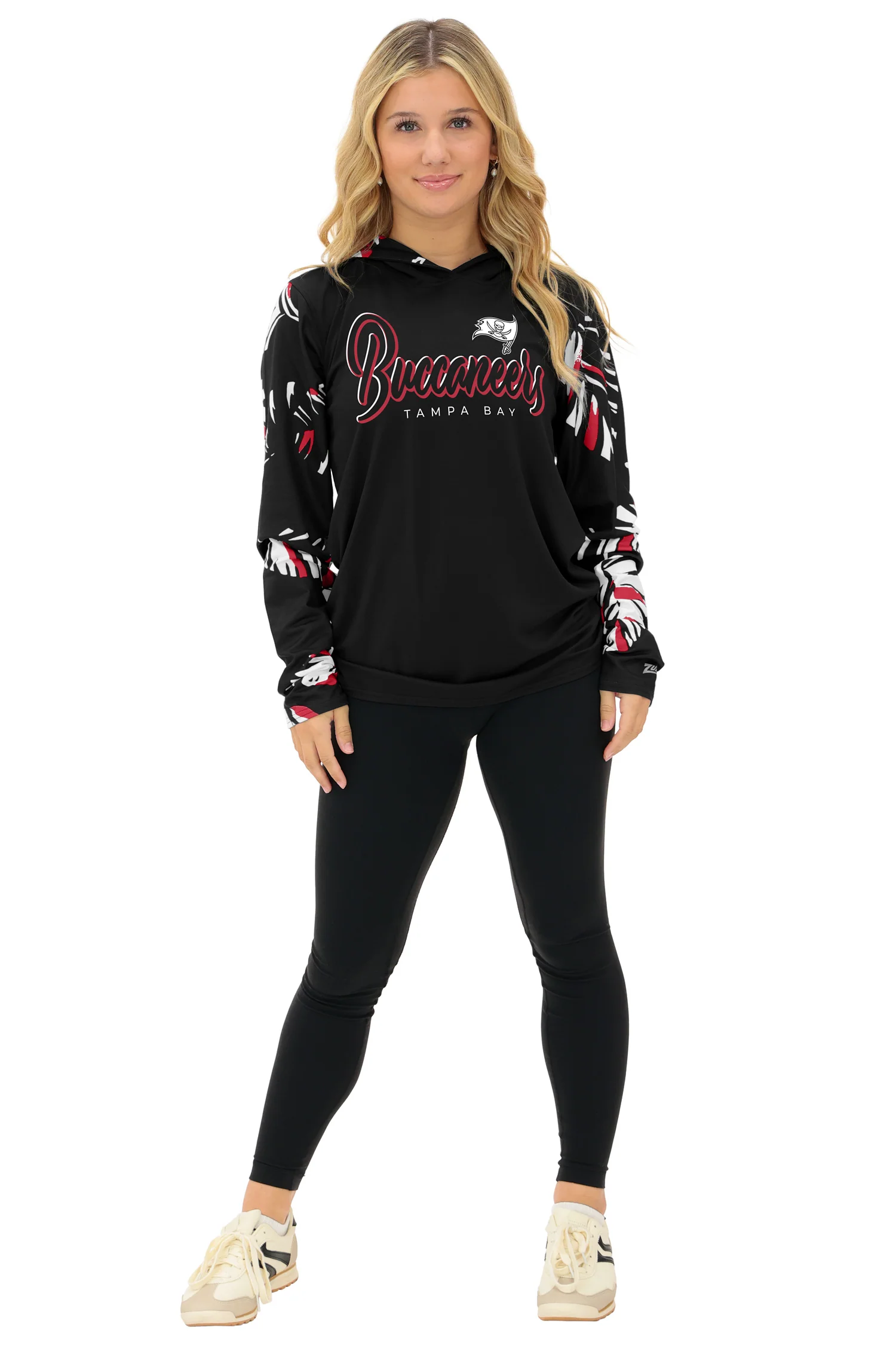 Zubaz NFL WOMEN Casual Script Leaf Accent Lightweight Hoodie, TAMPA BAY BUCCANEERS - Image 33