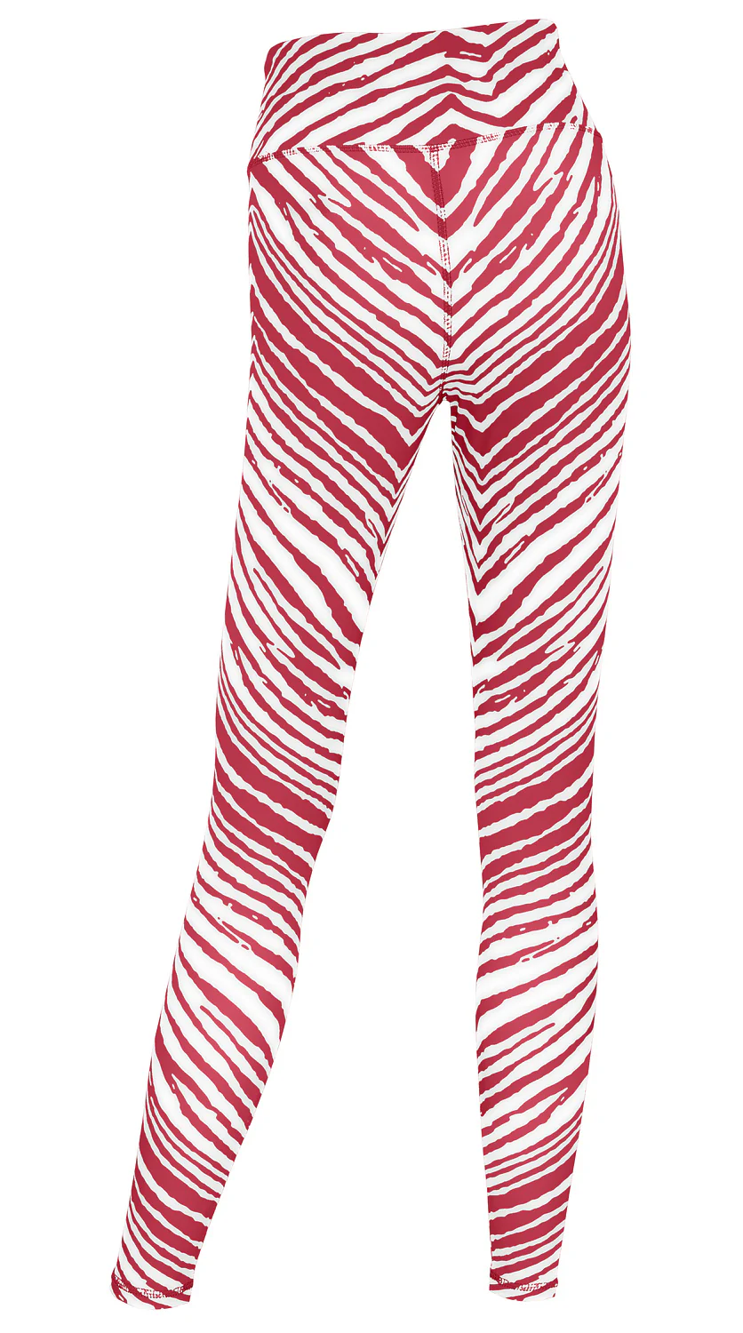Zubaz NFL Women's 2 Pack Zebra 2 Color And Marble Leggings with Pimary Logo, Arizona Cardinals - Image 5