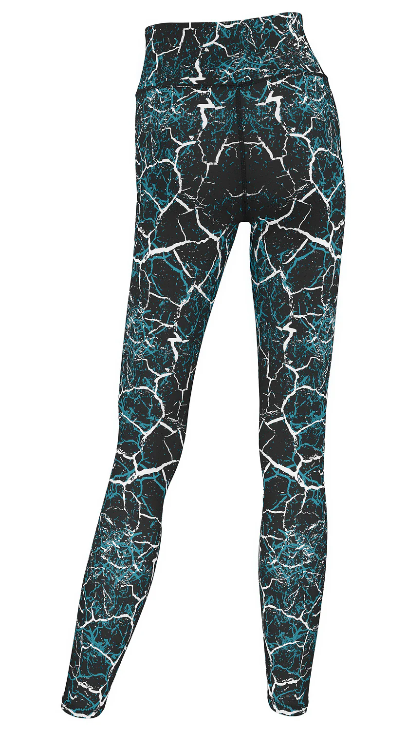 Zubaz NFL Women's 2 Pack Zebra 2 Color And Marble Leggings with Pimary Logo, Jacksonville Jaguars - Image 3