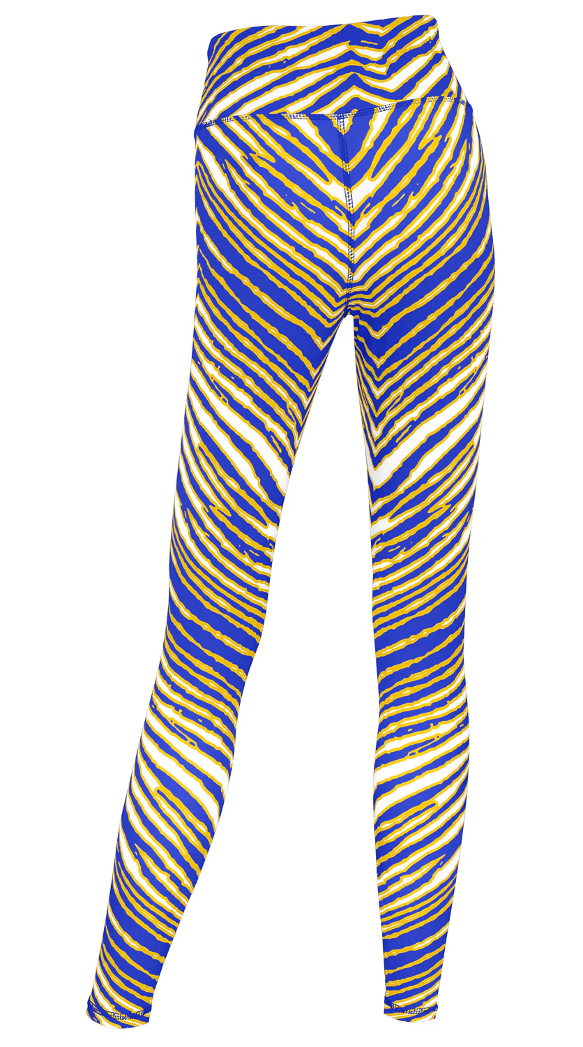 Zubaz NFL Women's 2 Pack Zebra 2 Color And Marble Leggings with Pimary Logo, Los Angeles Rams - Image 6