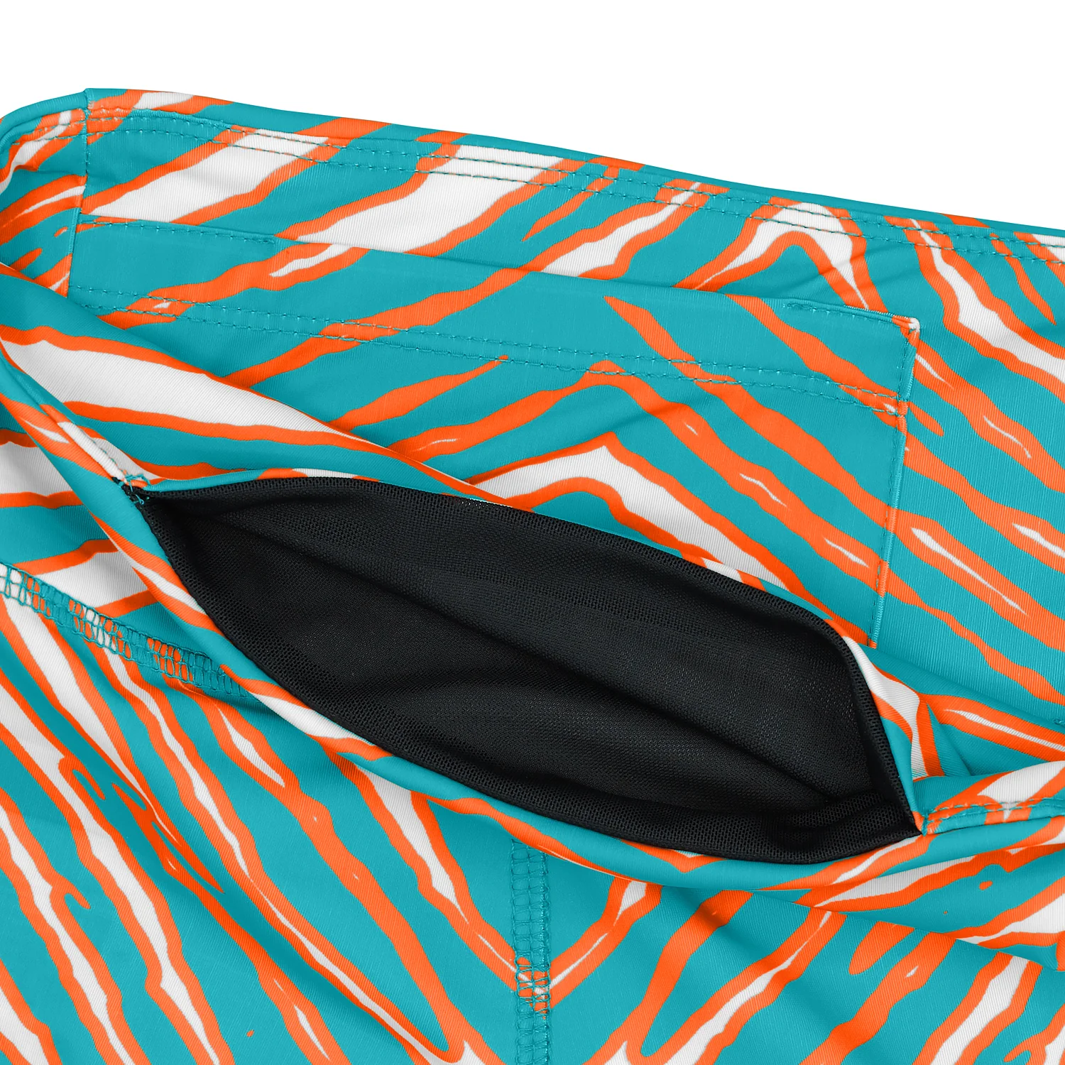 Zubaz NFL Women's 2 Pack Zebra 2 Color And Marble Leggings with Pimary Logo, Miami Dolphins - Image 7