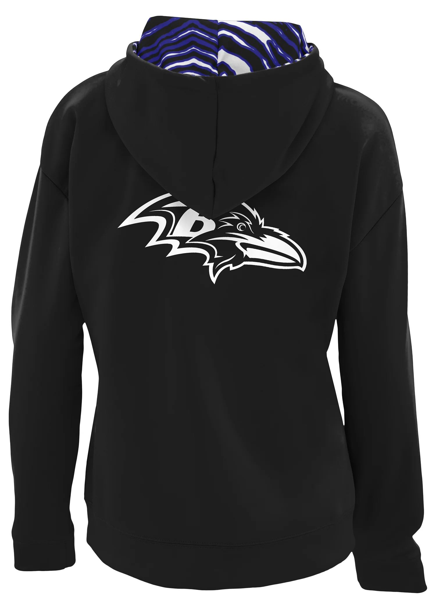 Zubaz NFL Women's 3 Color Zebra Liner Full Zip Hoodie, BALTIMORE RAVENS - Image 14