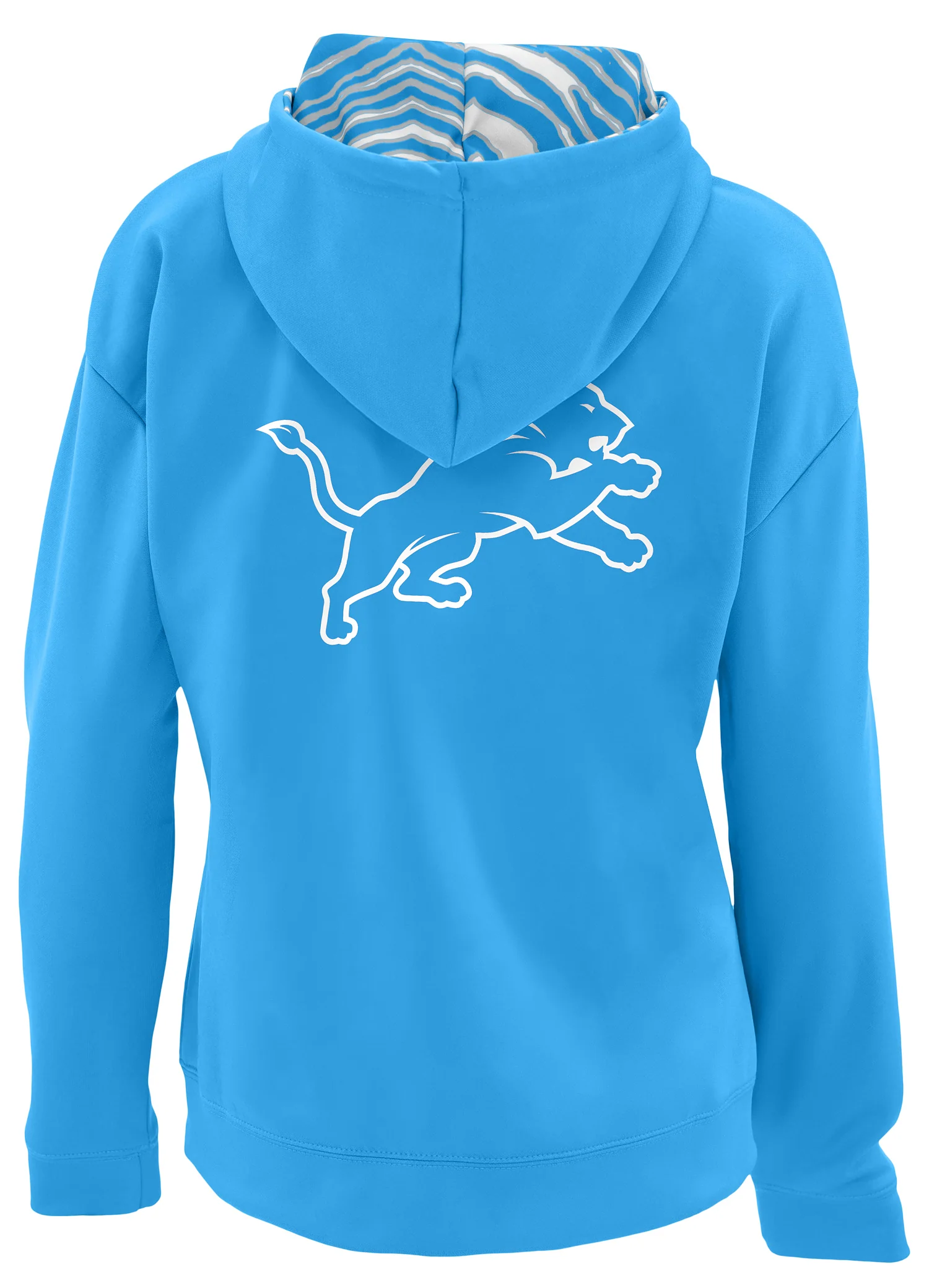 Zubaz NFL Women's 3 Color Zebra Liner Full Zip Hoodie, DETROIT LIONS - Image 3