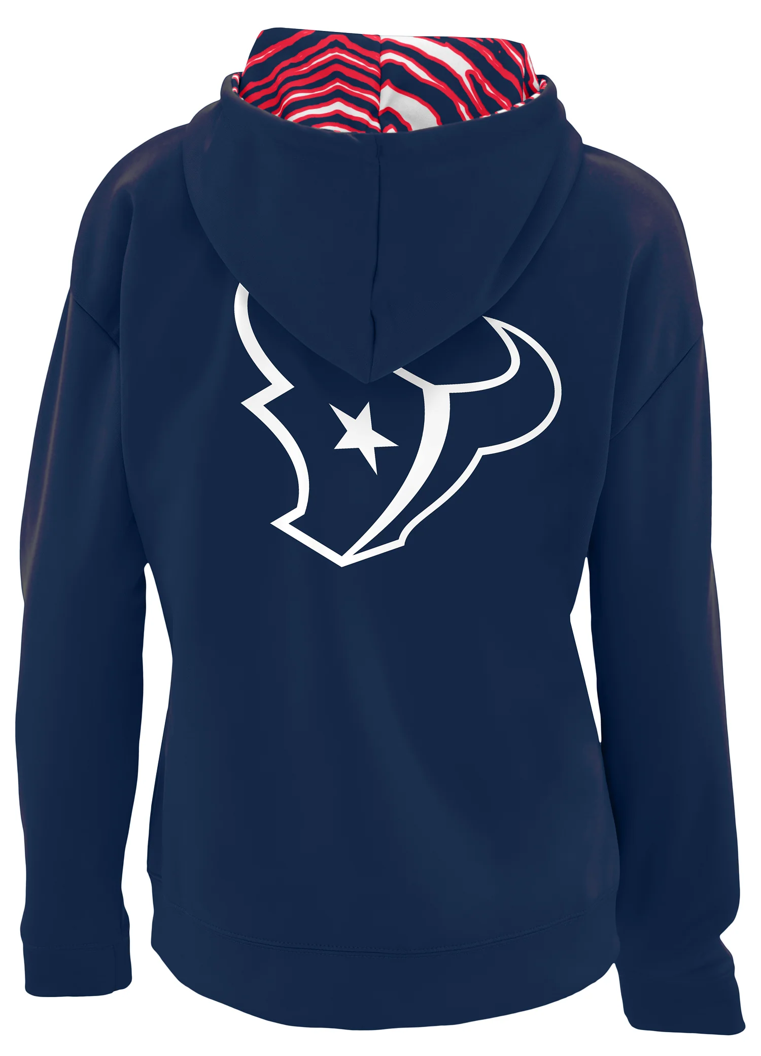 Zubaz NFL Women's 3 Color Zebra Liner Full Zip Hoodie, HOUSTON TEXANS - Image 10