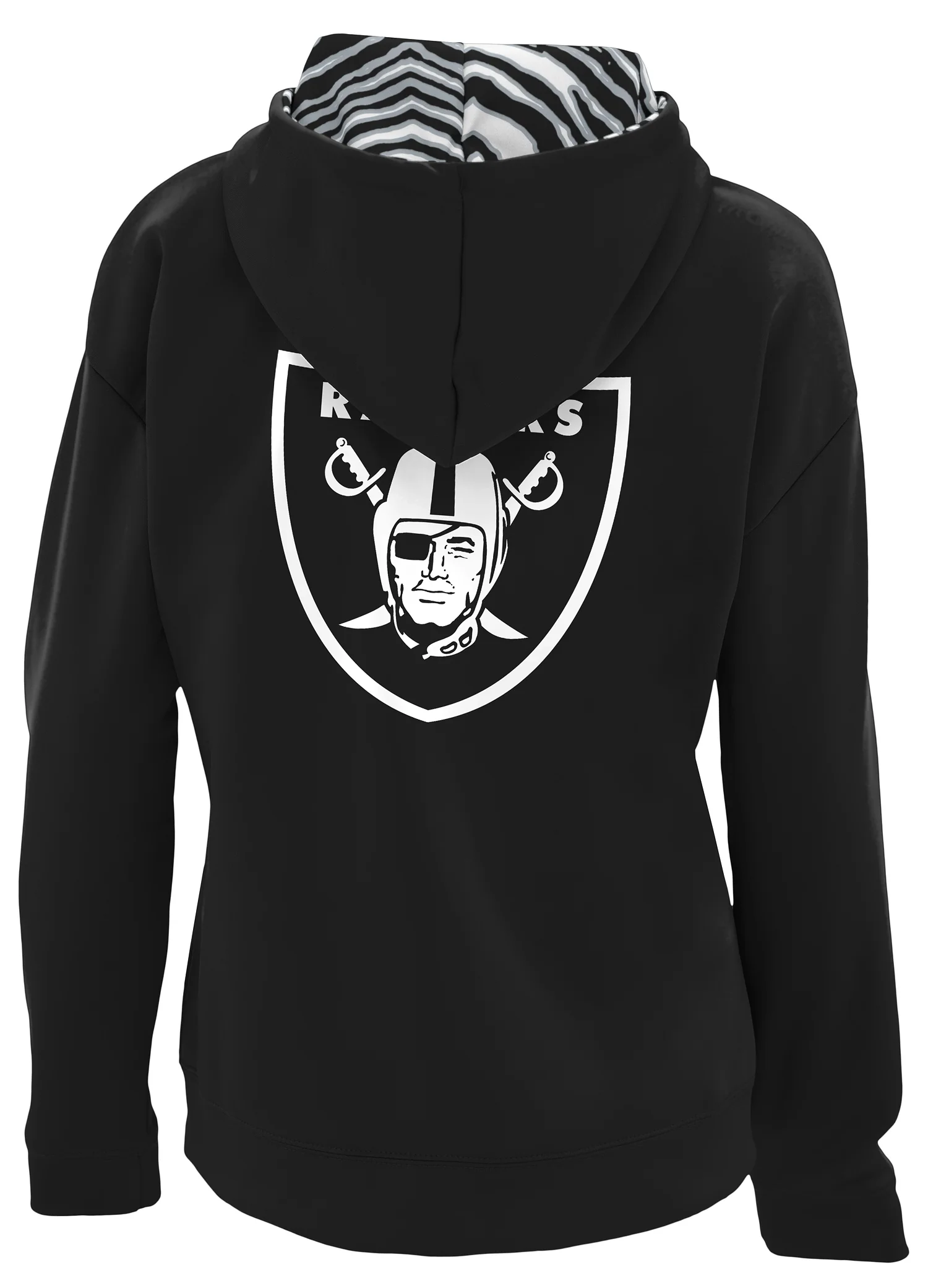 Zubaz NFL Women's 3 Color Zebra Liner Full Zip Hoodie, LAS VEGAS RAIDERS - Image 10