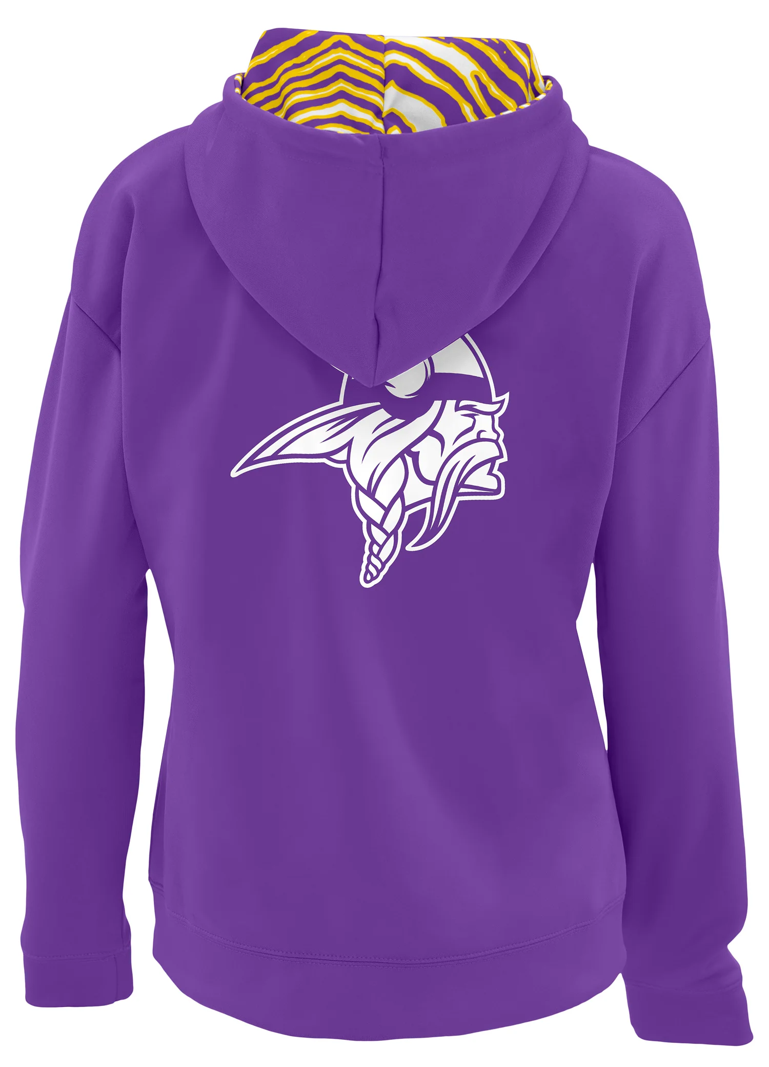 Zubaz NFL Women's 3 Color Zebra Liner Full Zip Hoodie, MINNESOTA VIKINGS - Image 10