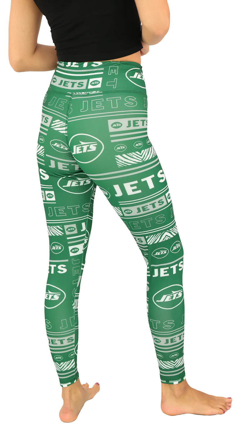 Zubaz NFL Women's Column Leggings, New York Jets - Image 2