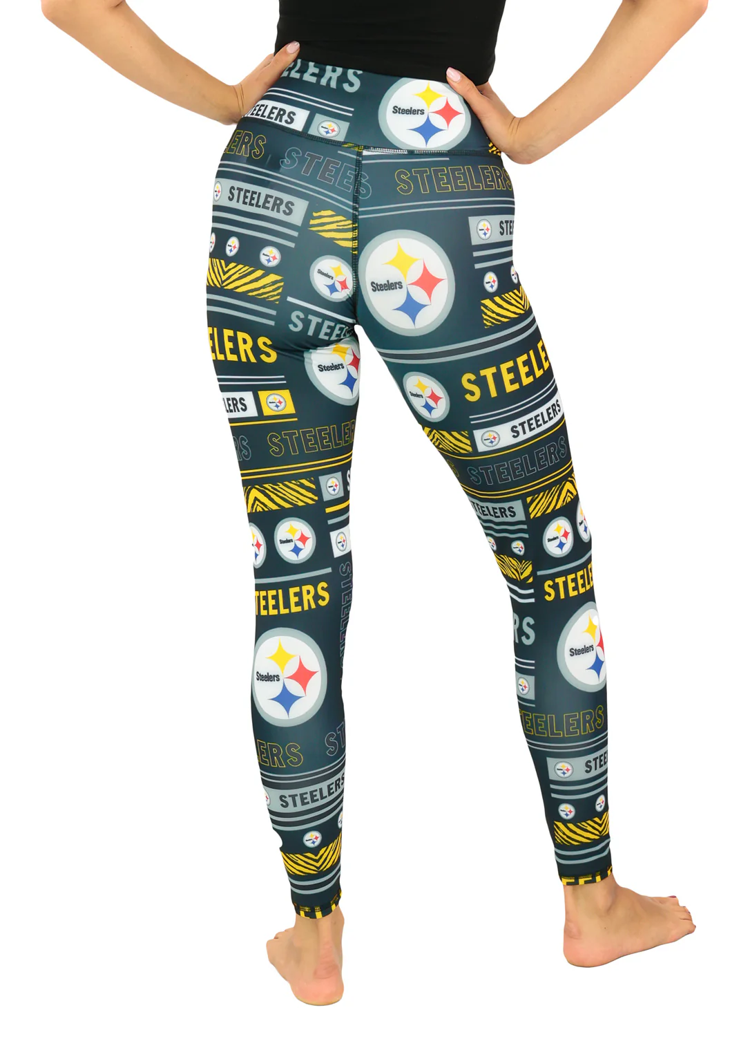 Zubaz NFL Women's Column Leggings, Pittsburgh Steelers - Image 2