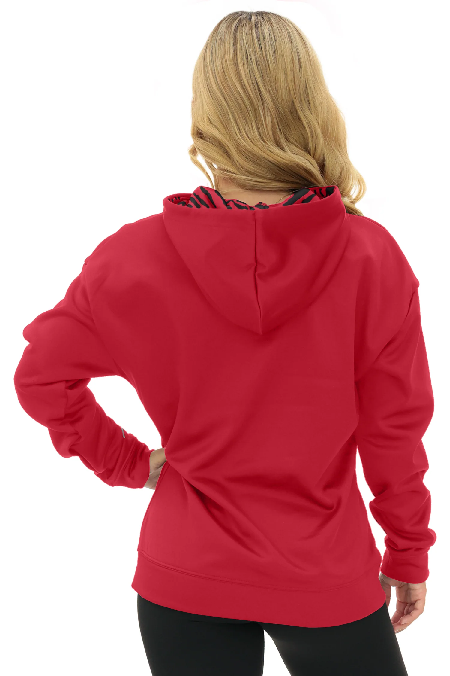 Zubaz NFL Women's Free Play 2 Color Zebra Liner Hoodie, TAMPA BAY BUCCANEERS - Image 18