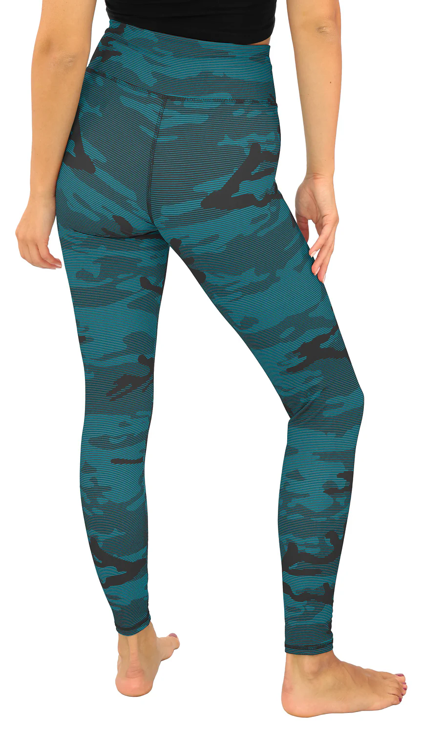 Zubaz NFL Women's Goal Line Camo Line Leggings, Jacksonville Jaguars - Image 2