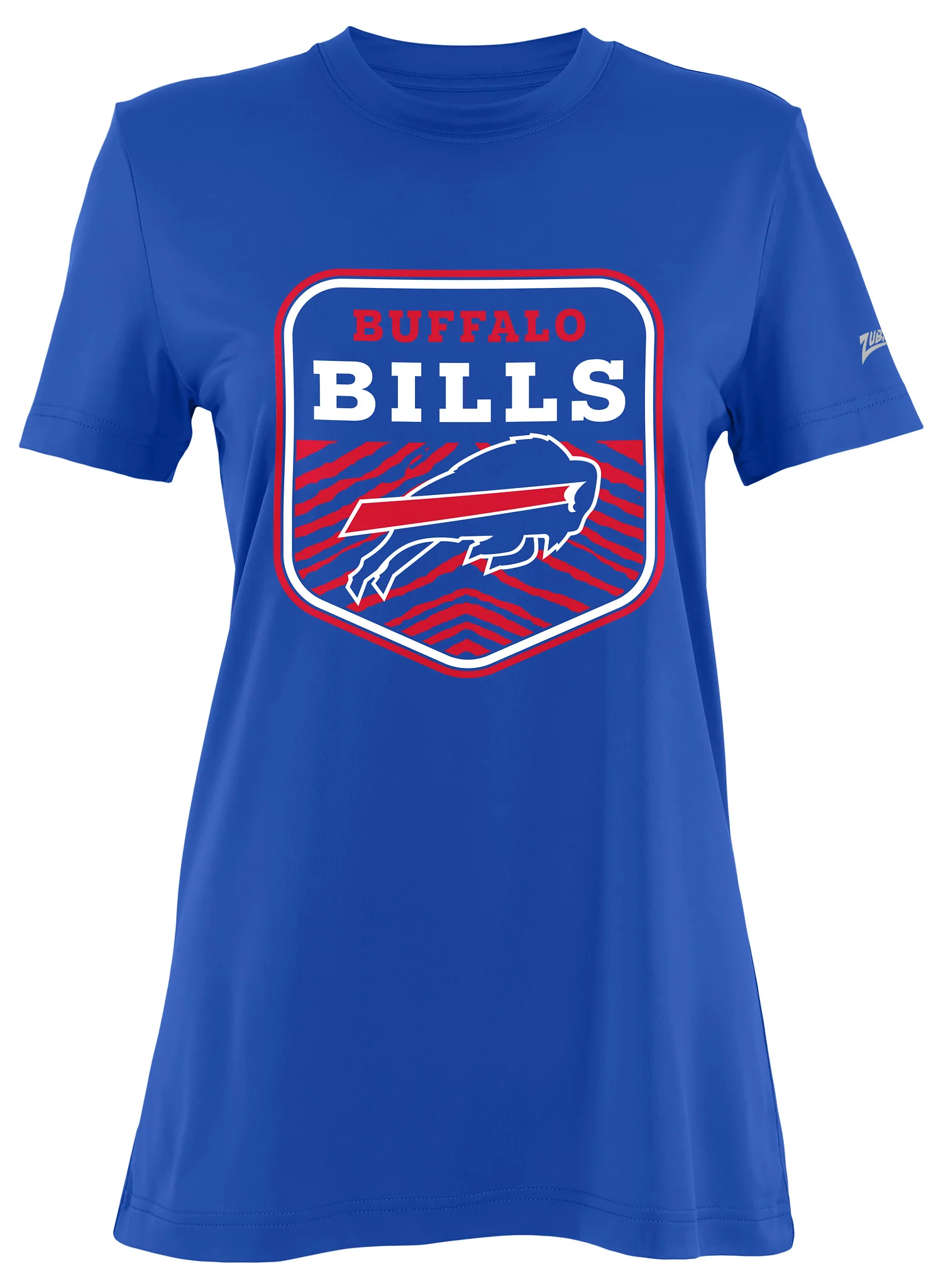 Zubaz NFL Women's Kicker Team Color Short Sleeve T-Shirt, Buffalo Bills - Image 37
