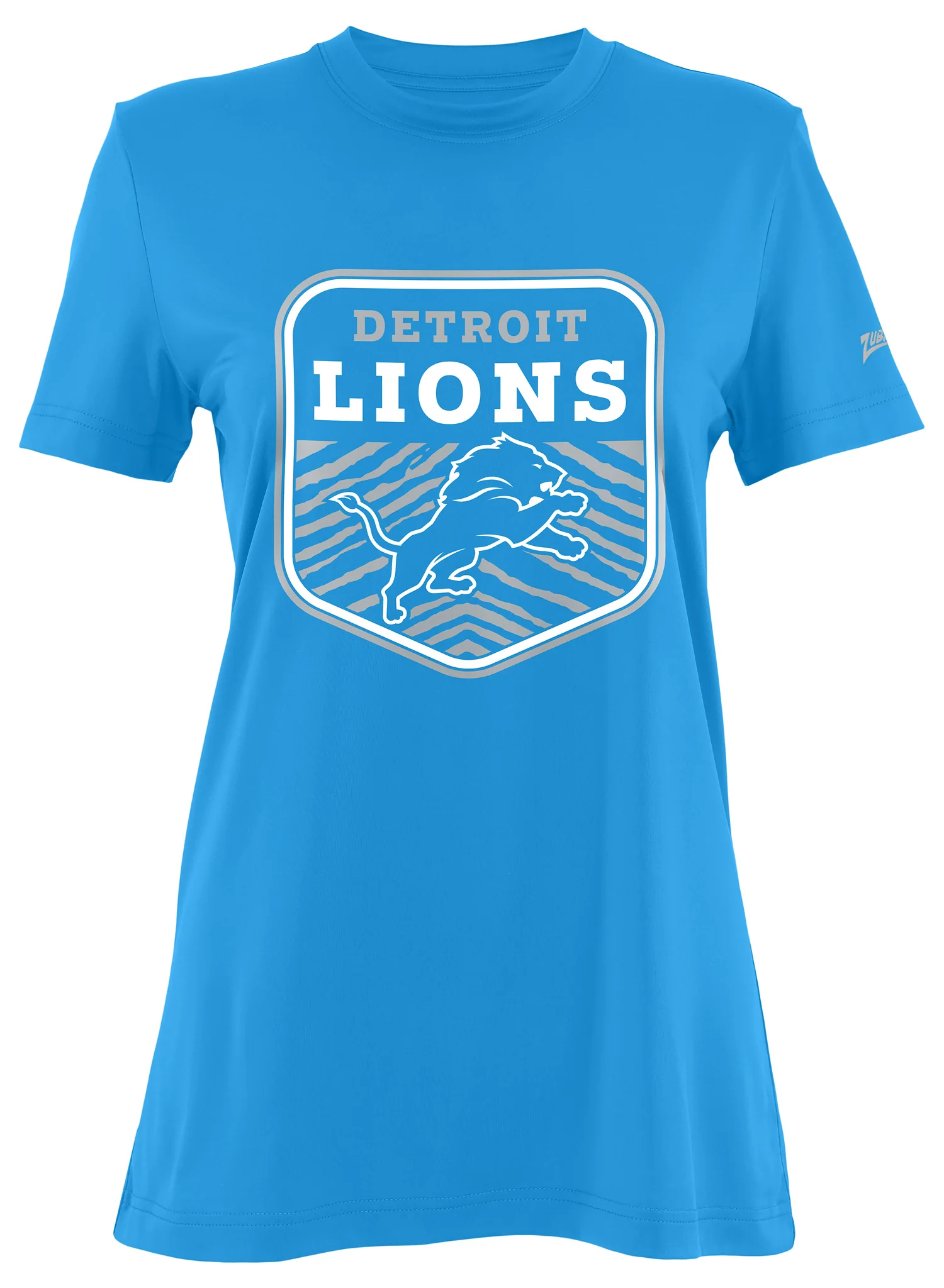 Zubaz NFL Women's Kicker Team Color Short Sleeve T-Shirt, Detroit Lions - Image 7