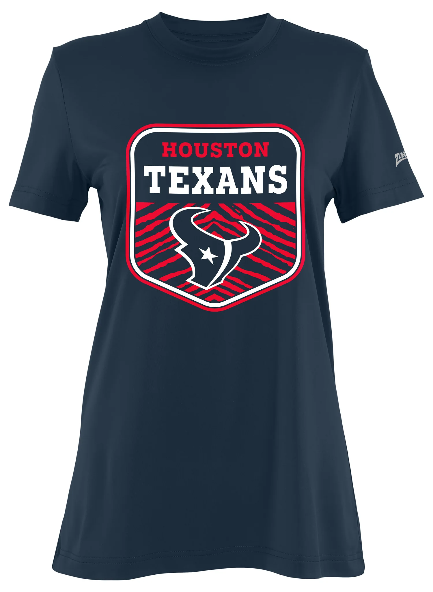 Zubaz NFL Women's Kicker Team Color Short Sleeve T-Shirt, Houston Texans - Image 25