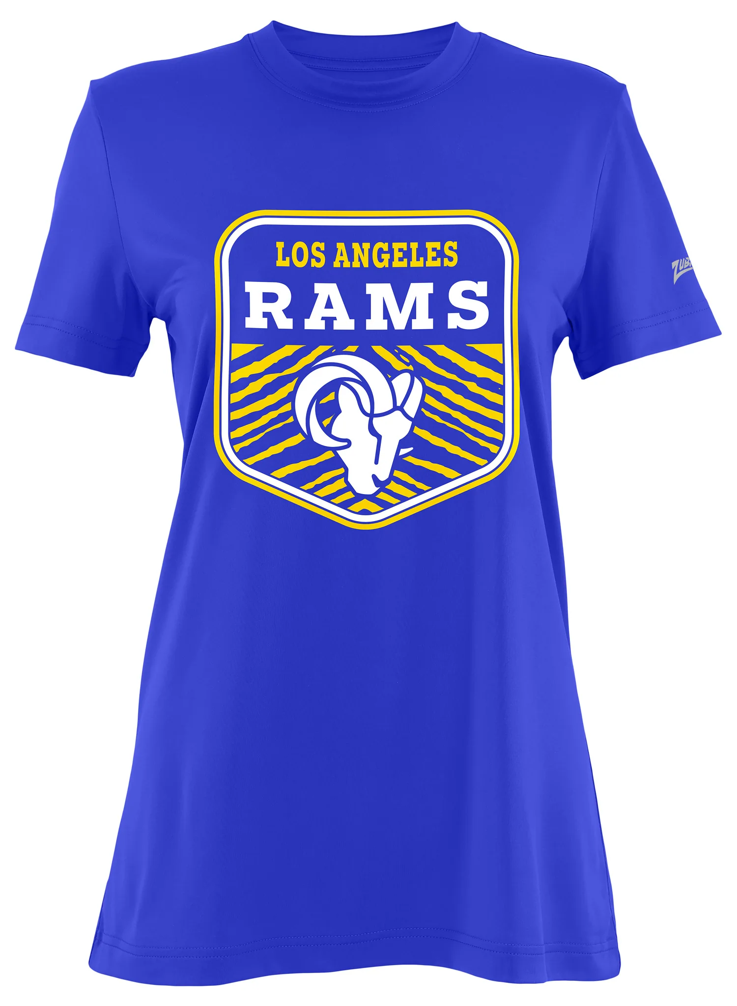 Zubaz NFL Women's Kicker Team Color Short Sleeve T-Shirt, Los Angeles Rams - Image 43